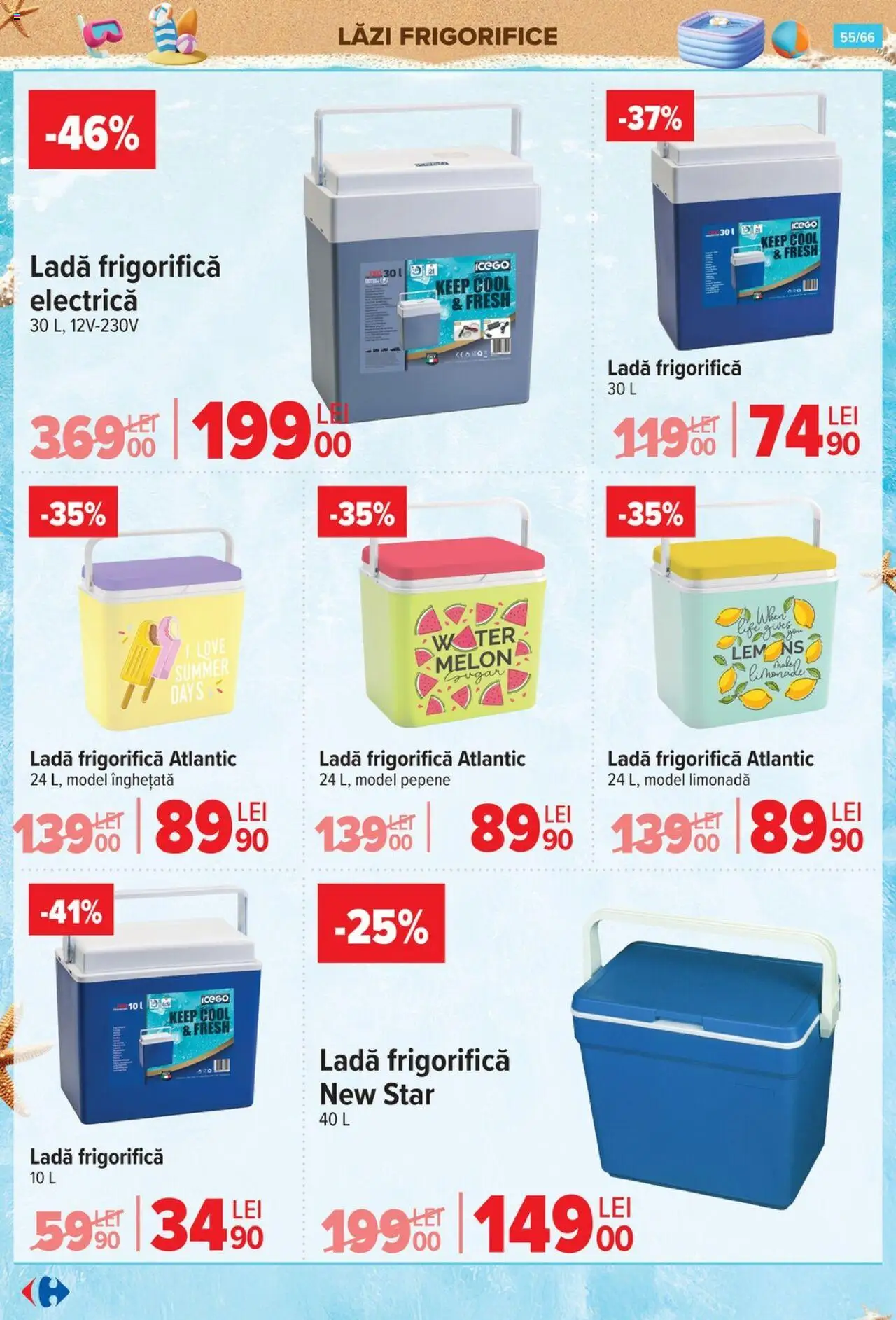 Catalog Carrefour 18 - 30 Iunie 2025 | Pagina 55 | Produse: Sıcak su torbası, Înghețată, Ladă frigorifică