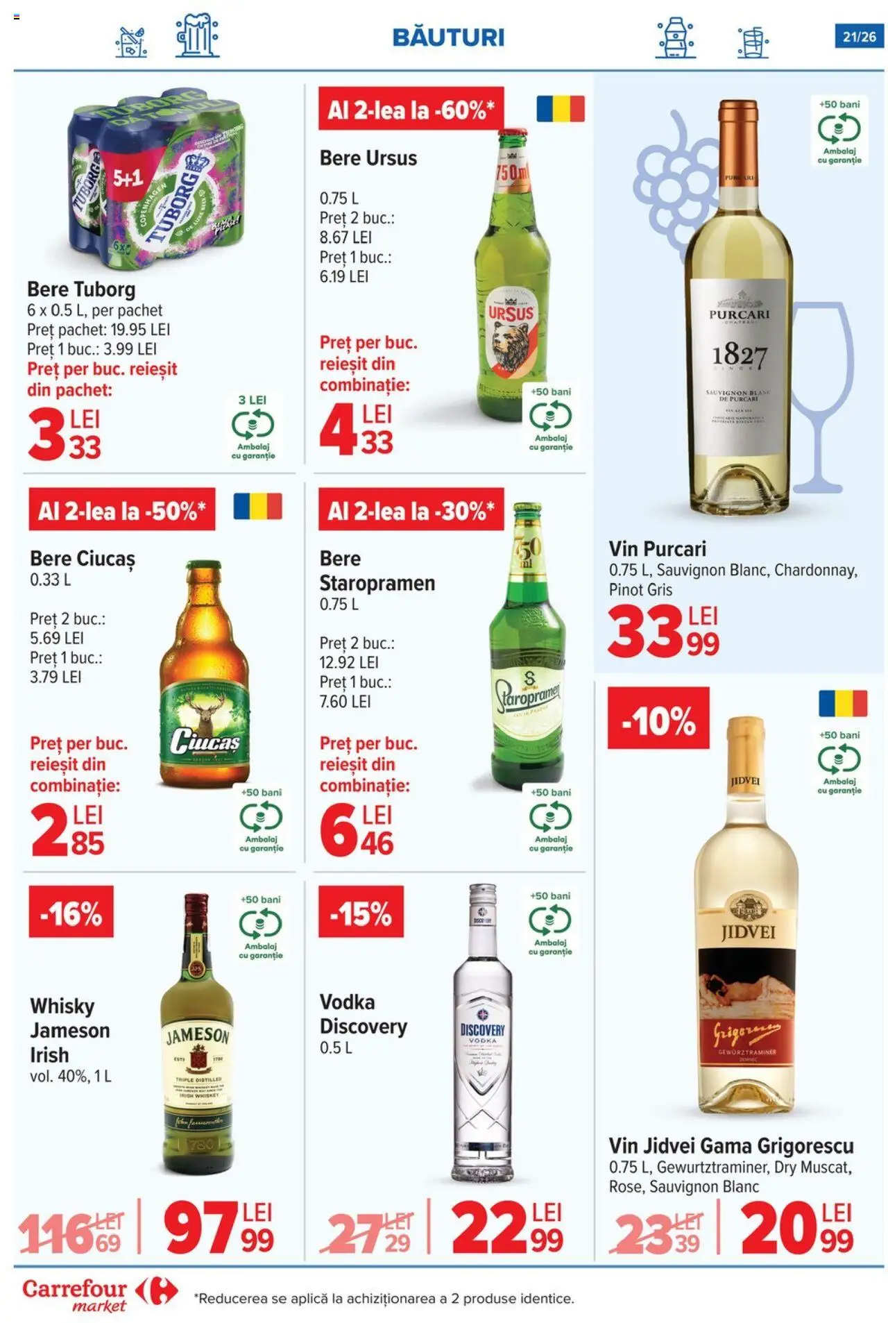 Catalog Carrefour 18 - 23 Iunie 2025 | Pagina 21 | Produse: Vin, Bere, Vodka, Whiskey