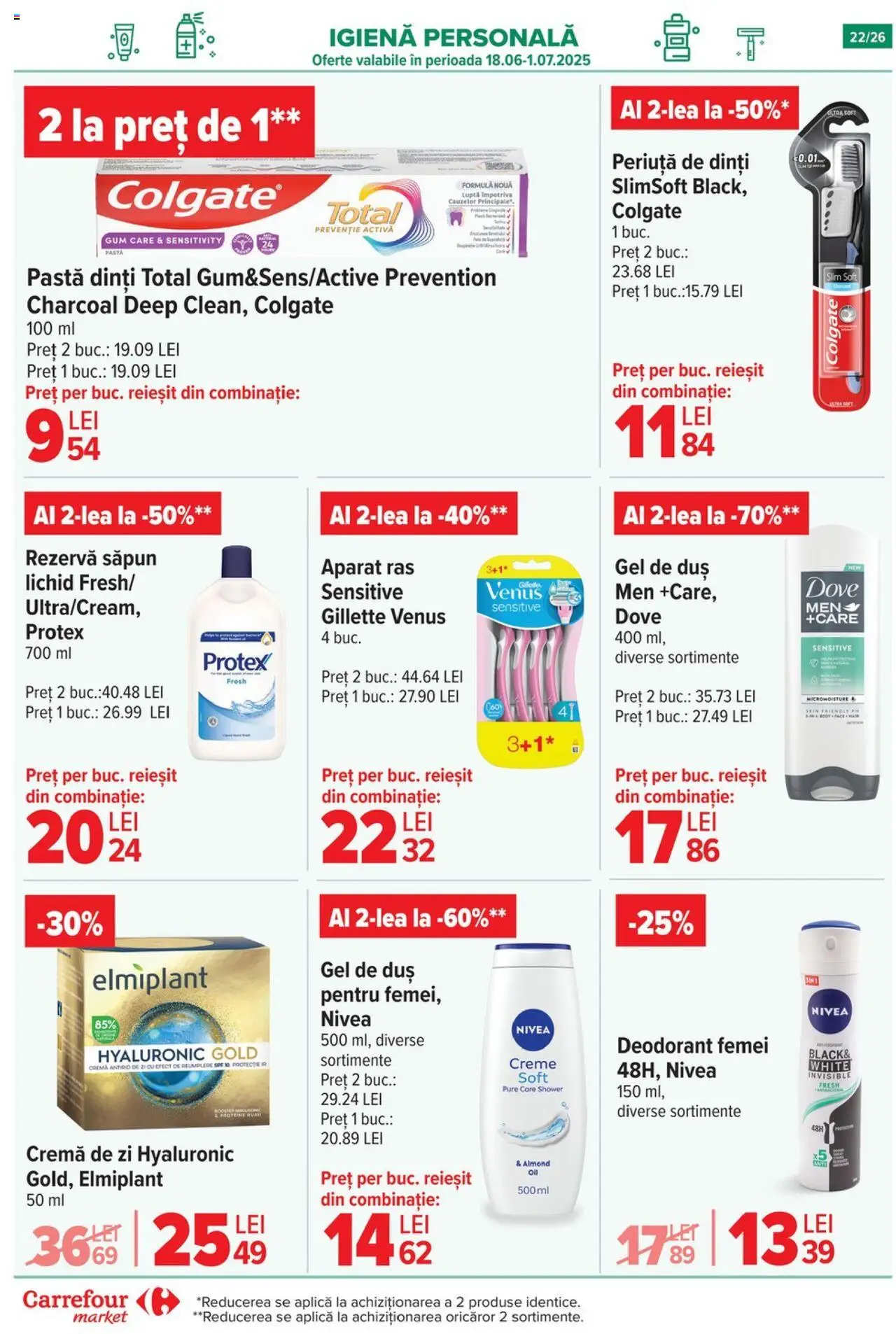 Catalog Carrefour 18 - 23 Iunie 2025 | Pagina 22 | Produse: Cremă de zi, Masaüstü kılıfı, Periuță de dinți, Rezervă săpun