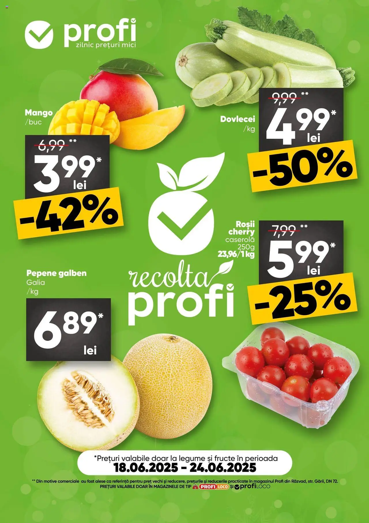Catalog Profi 18 - 23 Iunie 2025 | Pagina 1 | Produse: Roșii, Legume, Fructe, Mango