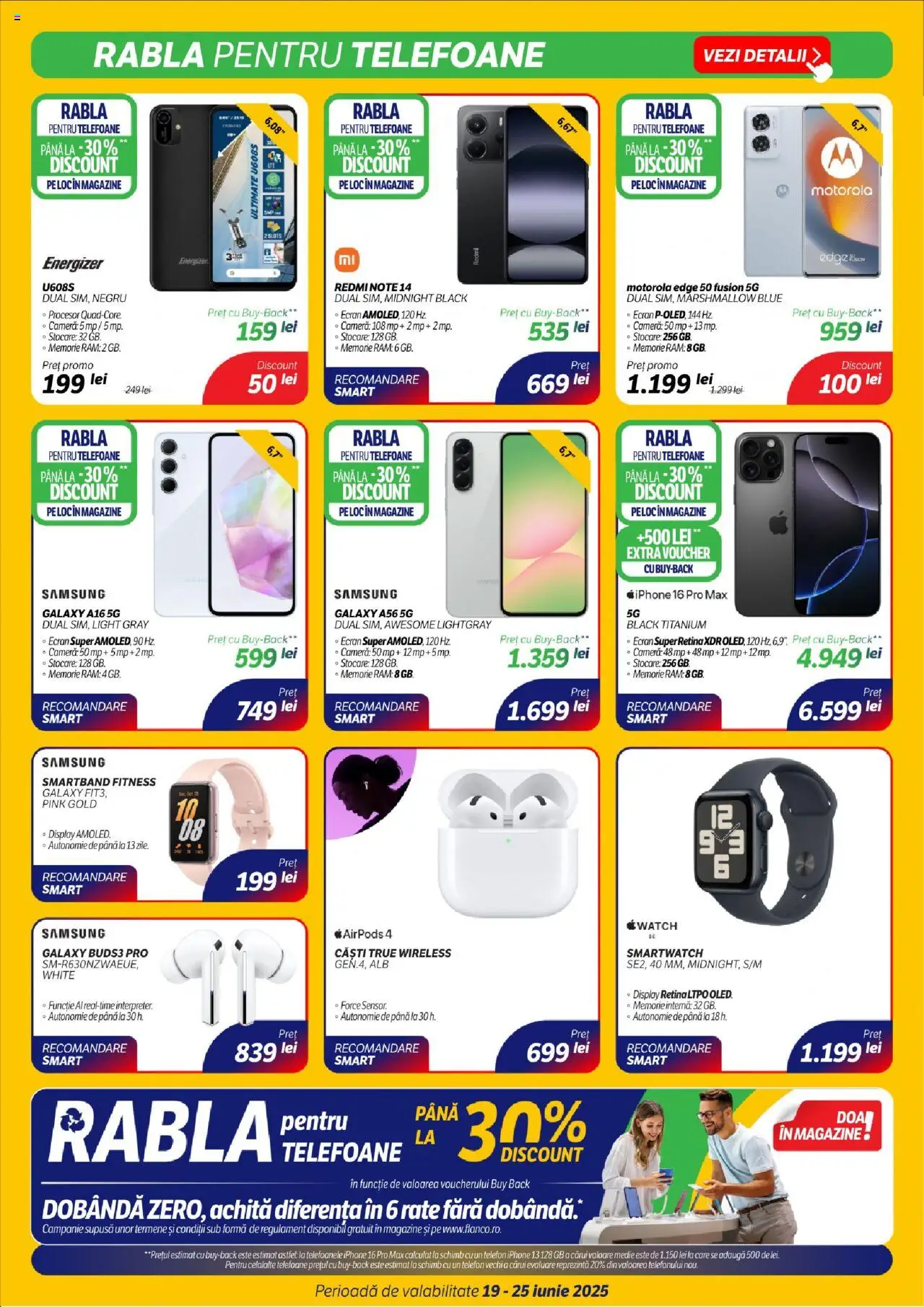 Catalog Flanco 19 - 24 Iunie 2025 | Pagina 2 | Produse: Telefon, Memorie, Căști, Cameră