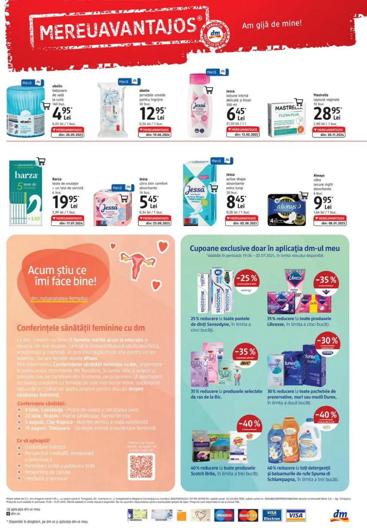 Catalog DM Drogerie Markt 19 Iunie - 14 Iulie 2025 | Pagina 4 | Produse: Cutie, Protecție solară, Șervețele umede, Absorbante