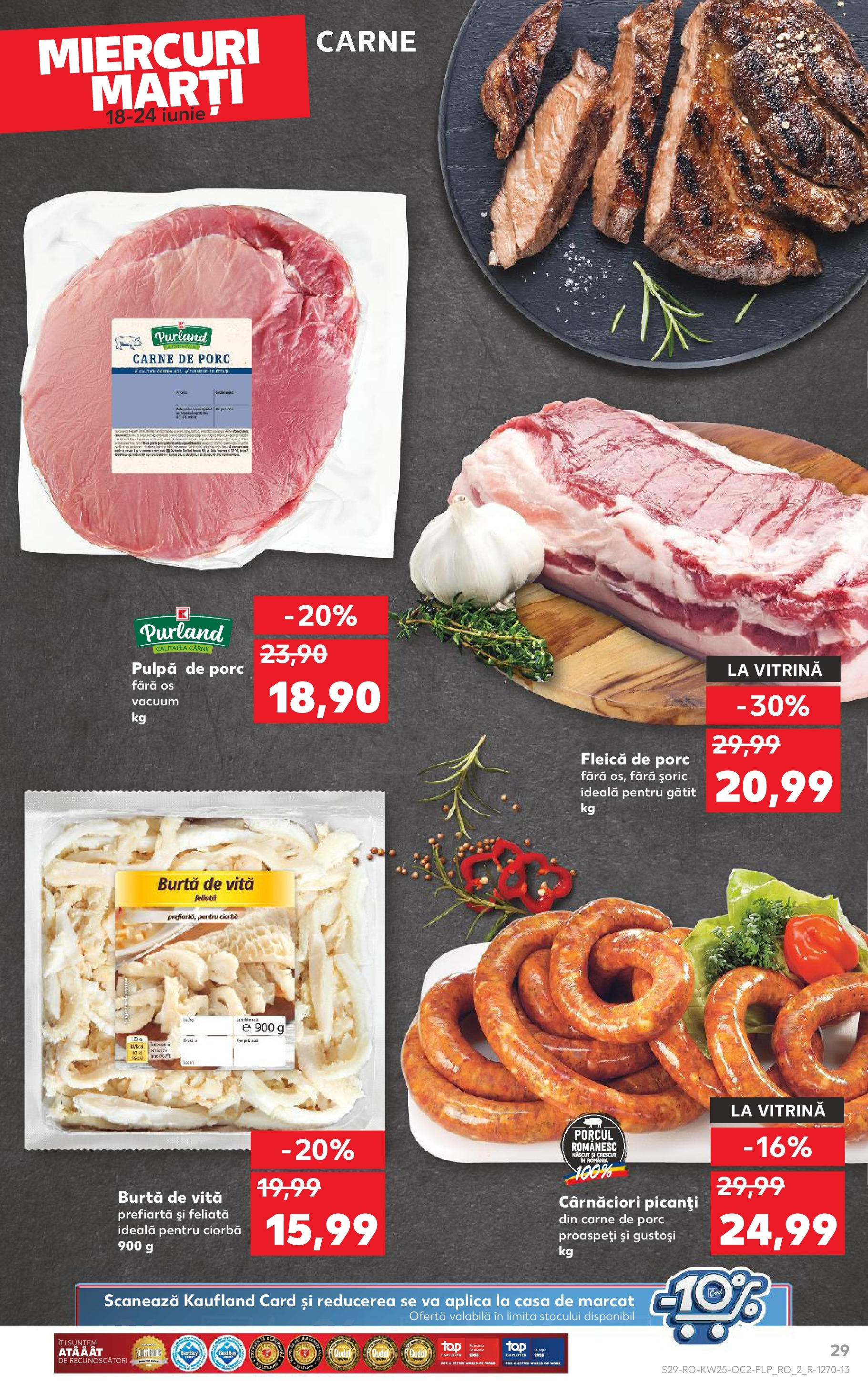 Catalog Kaufland 18 - 23 Iunie 2025 | Pagina 29 | Produse: Vitrină, Carne De Porc, Fleică