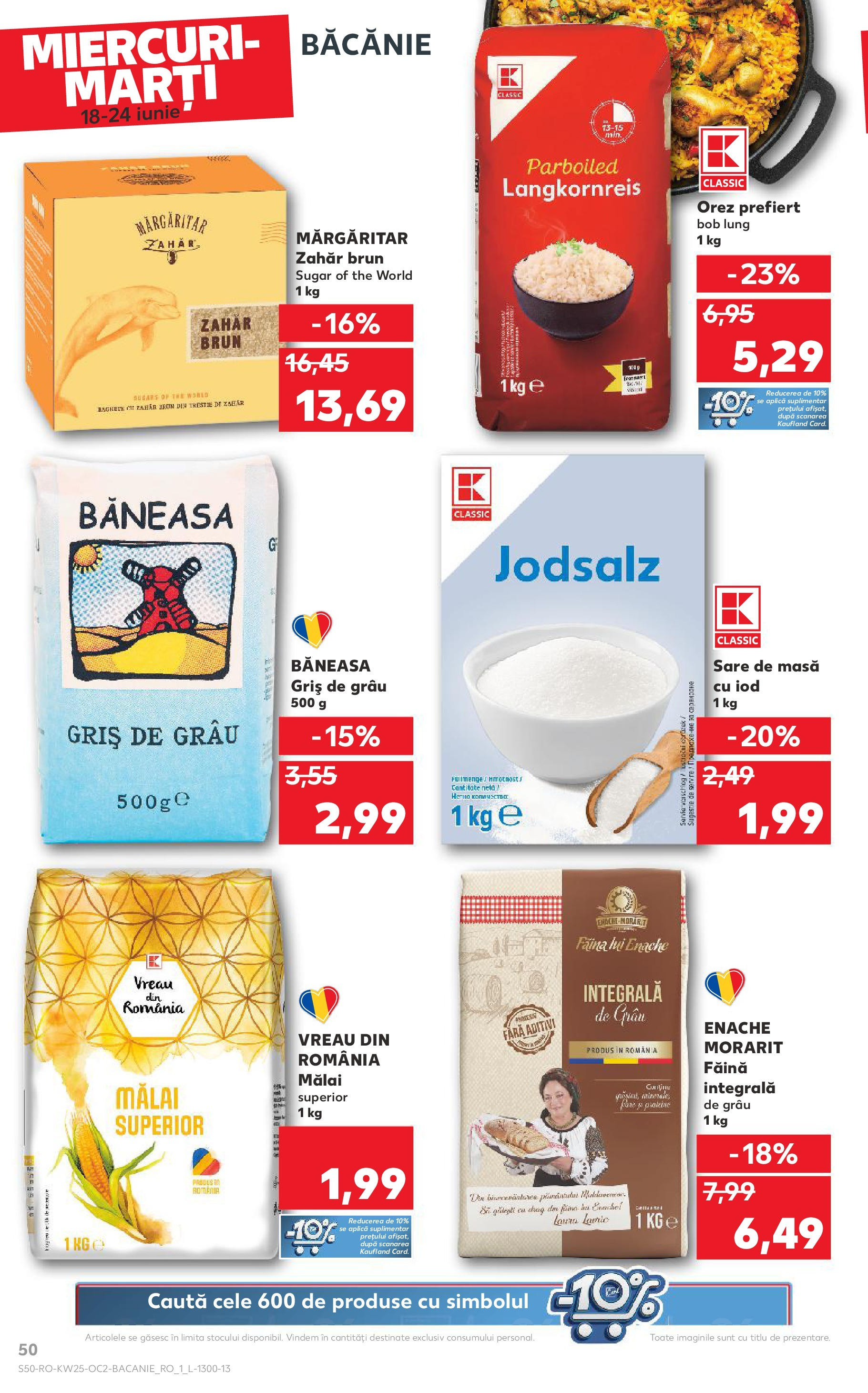 Catalog Kaufland 18 - 23 Iunie 2025 | Pagina 50 | Produse: Masă, Făină, Mălai, Zahăr