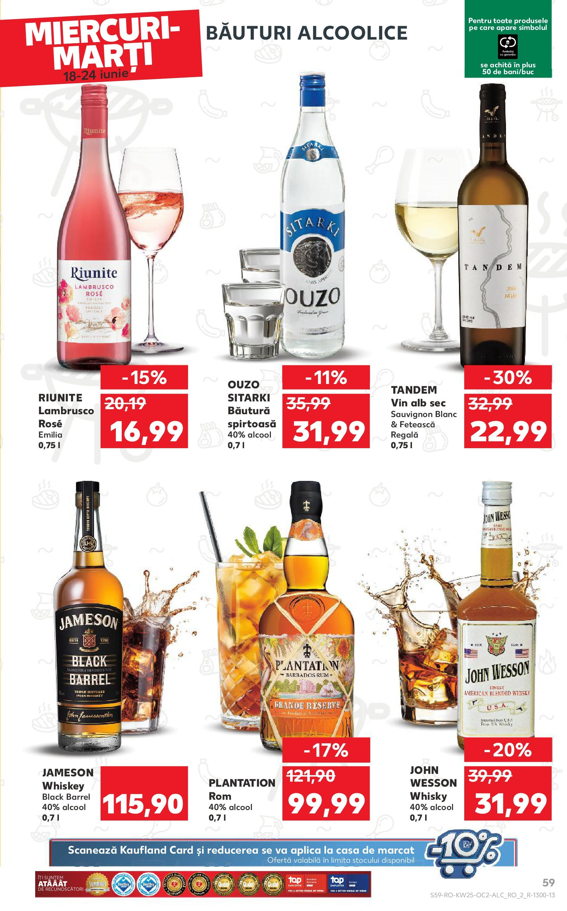 Catalog Kaufland 18 - 23 Iunie 2025 | Pagina 59 | Produse: Vin, Whiskey