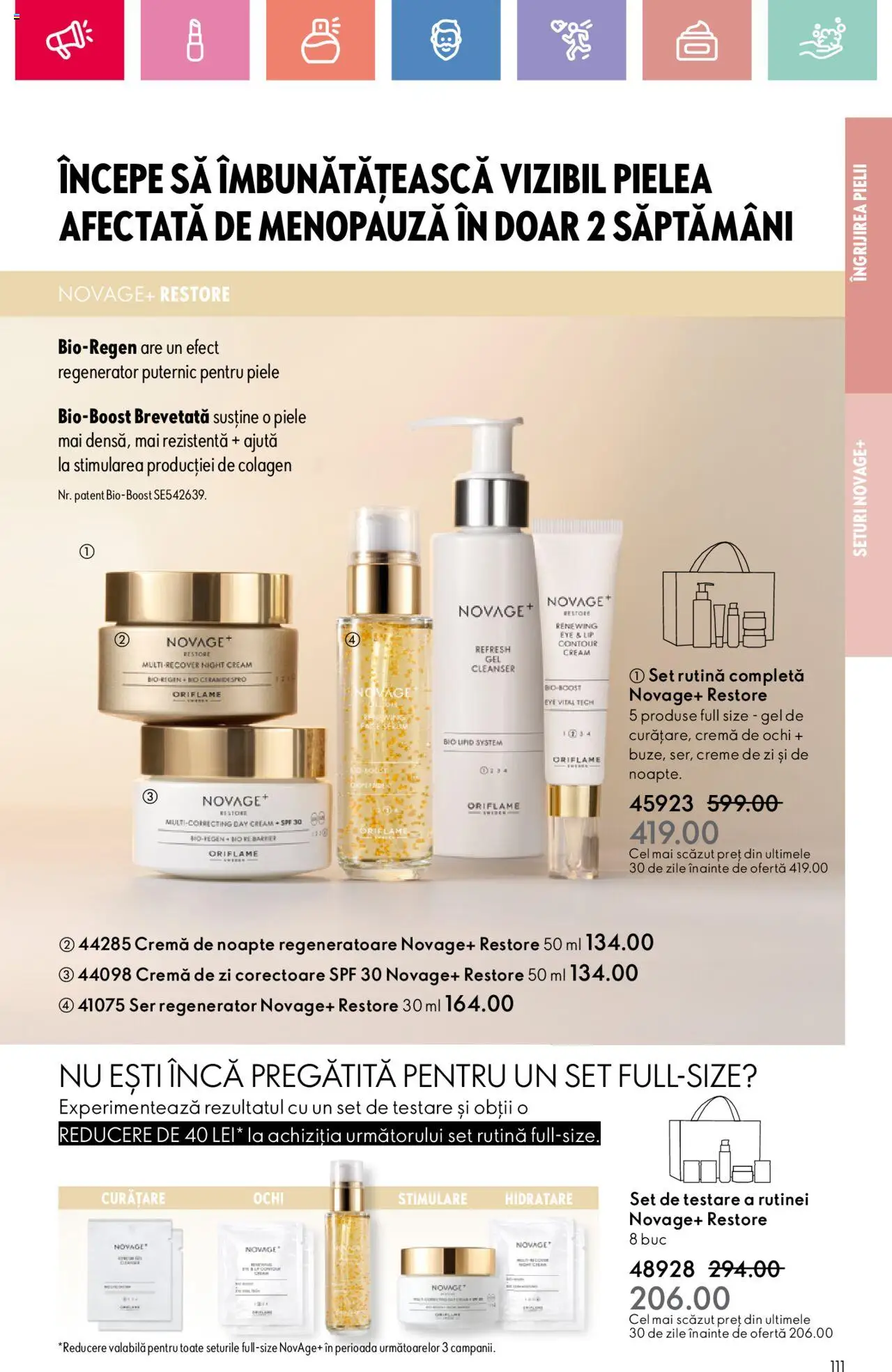 Catalog Oriflame 27 Iulie - 18 August 2025 | Pagina 111 | Produse: Şerit ödül, Cremă de zi, Cremă de noapte, Cremă