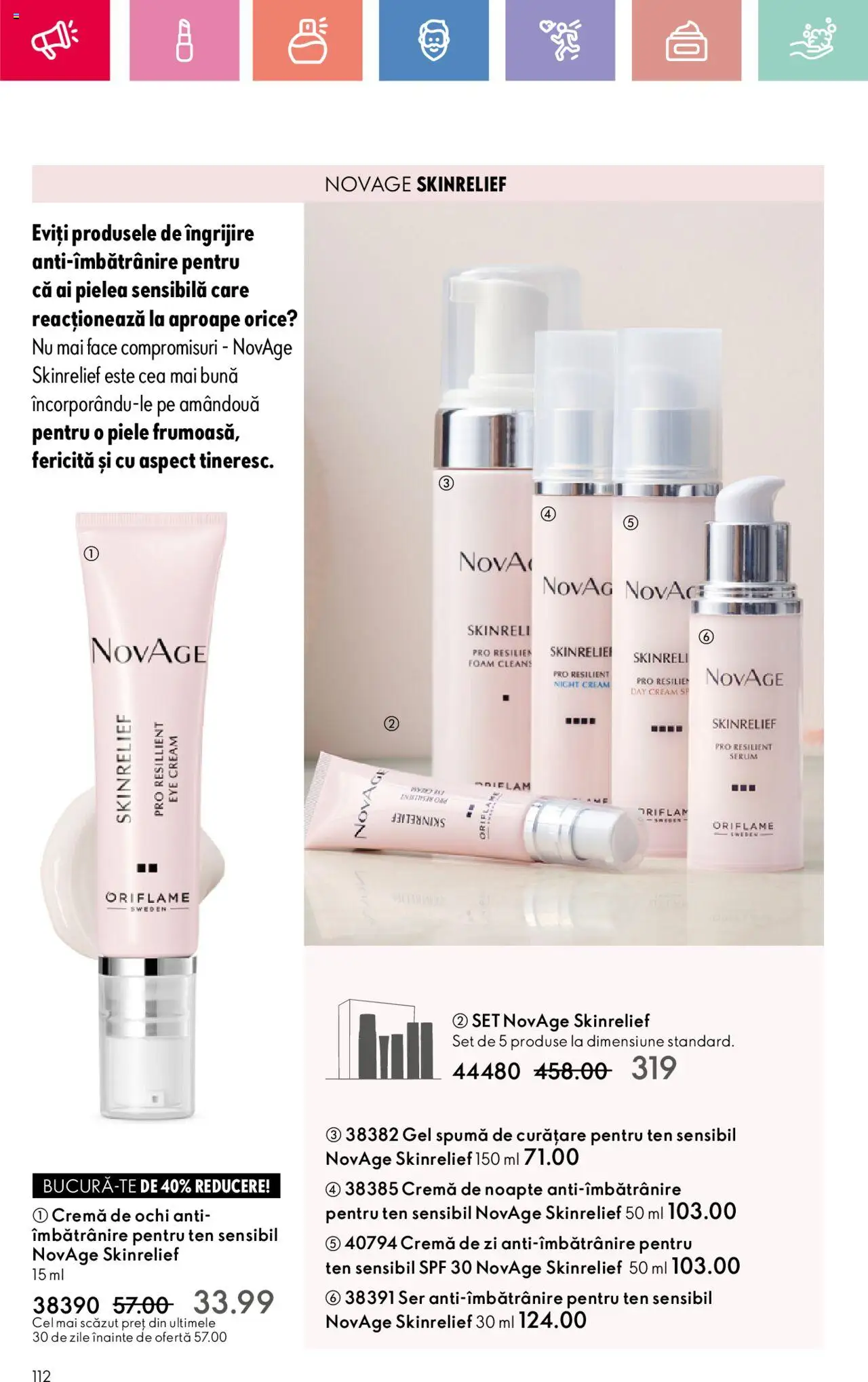 Catalog Oriflame 27 Iulie - 18 August 2025 | Pagina 112 | Produse: Serum, Cremă de zi, Cremă de noapte, Cremă