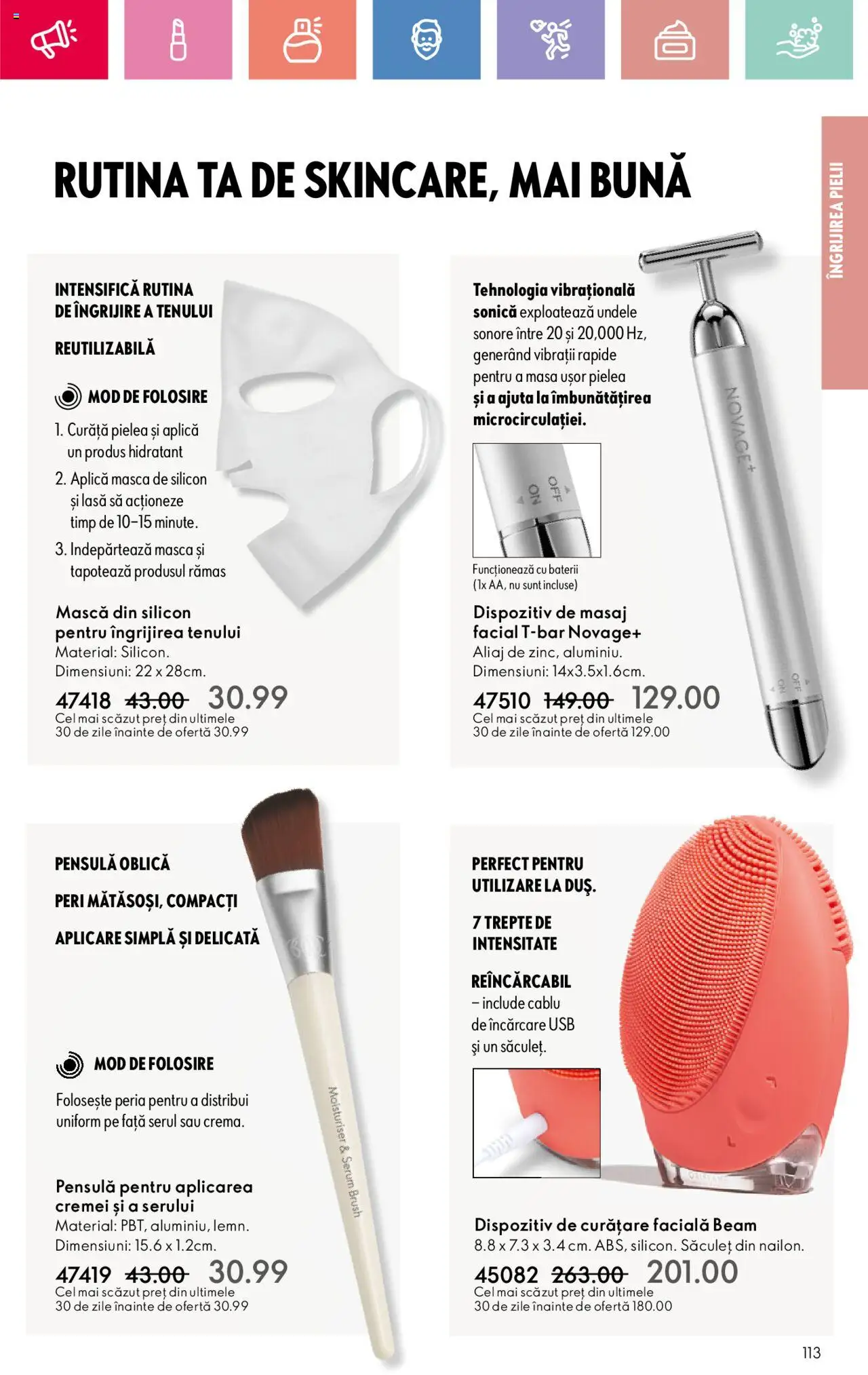 Catalog Oriflame 27 Iulie - 18 August 2025 | Pagina 113 | Produse: Serum, Cablu, Usb, Masă