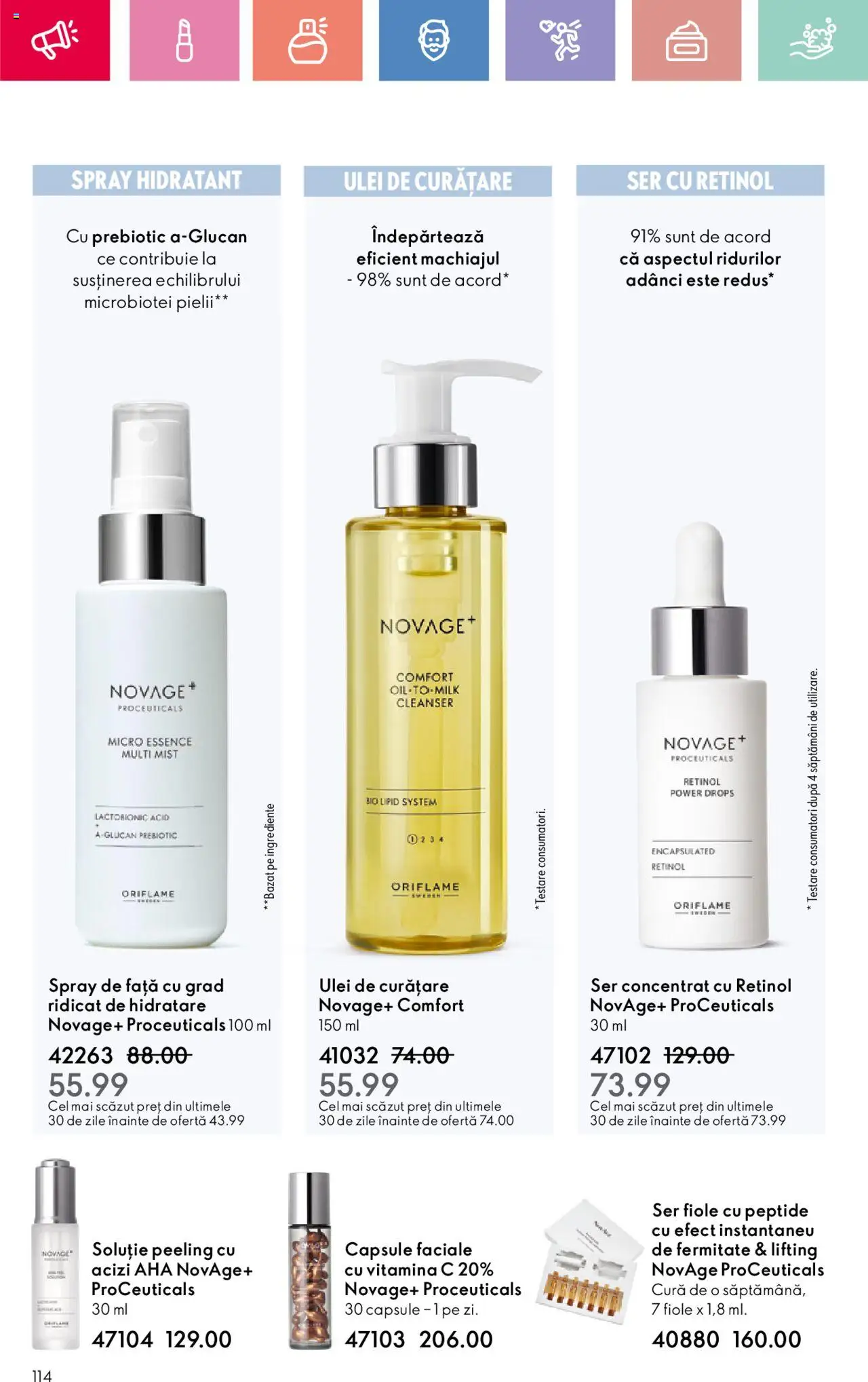 Catalog Oriflame 27 Iulie - 18 August 2025 | Pagina 114 | Produse: Peeling, Ulei
