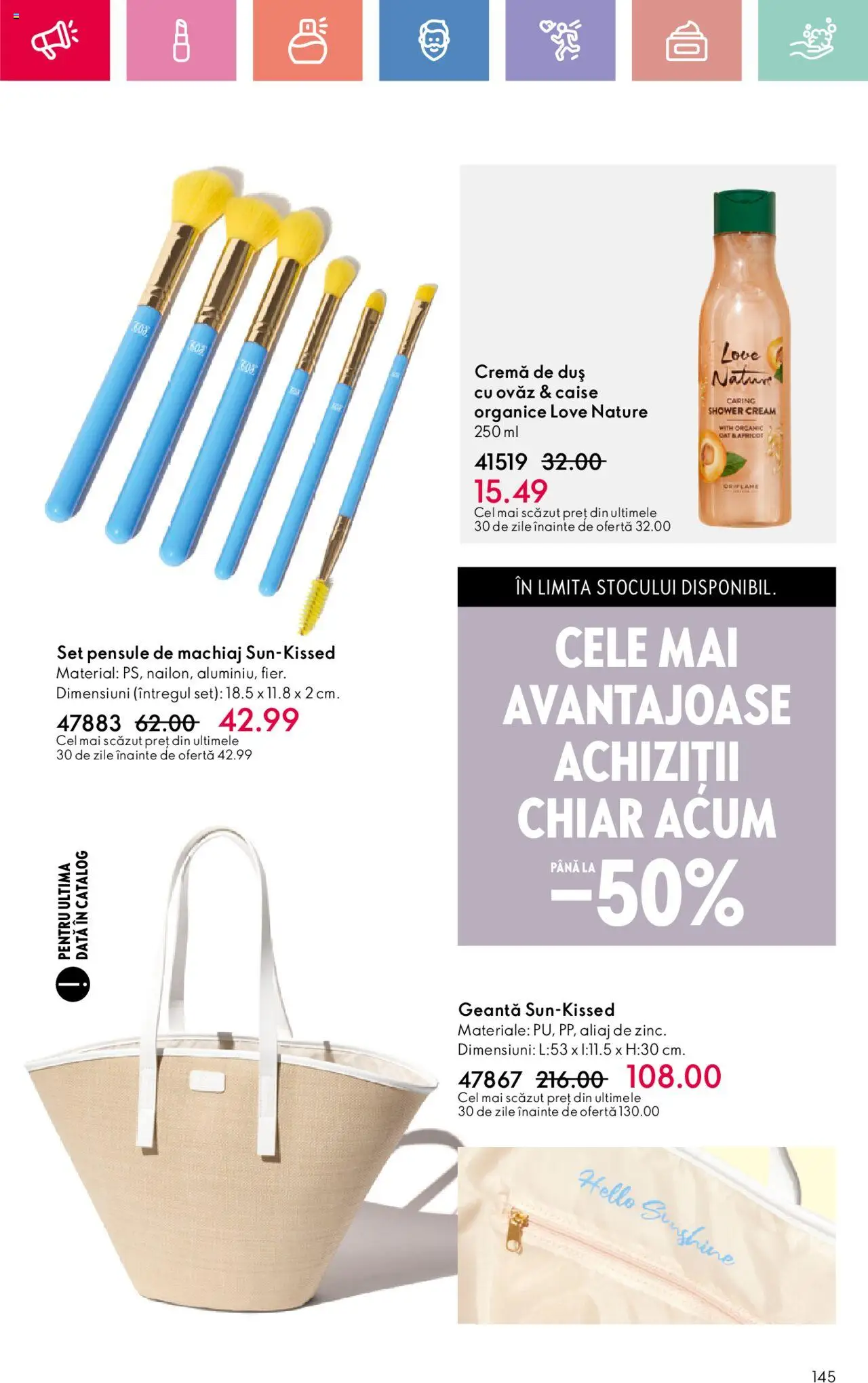 Catalog Oriflame 27 Iulie - 18 August 2025 | Pagina 145 | Produse: Duș, Machiaj, Cremă, Ahtapot