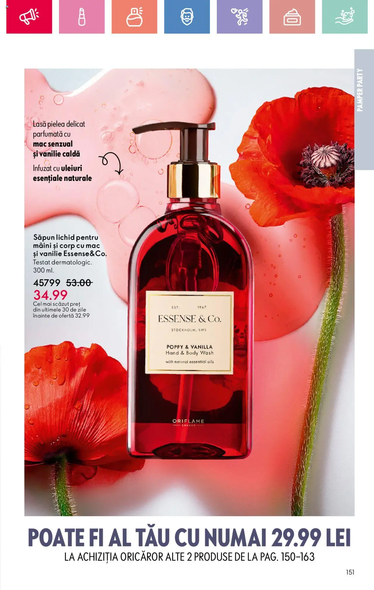 Catalog Oriflame 27 Iulie - 18 August 2025 | Pagina 151 | Produse: Body, Săpun, Săpun lichid
