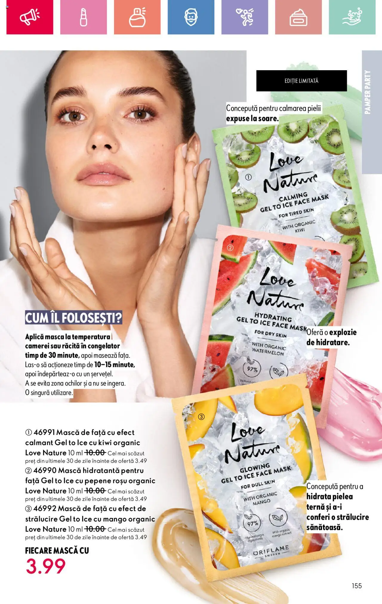Catalog Oriflame 27 Iulie - 18 August 2025 | Pagina 155 | Produse: Congelator, Kiwi, Mango