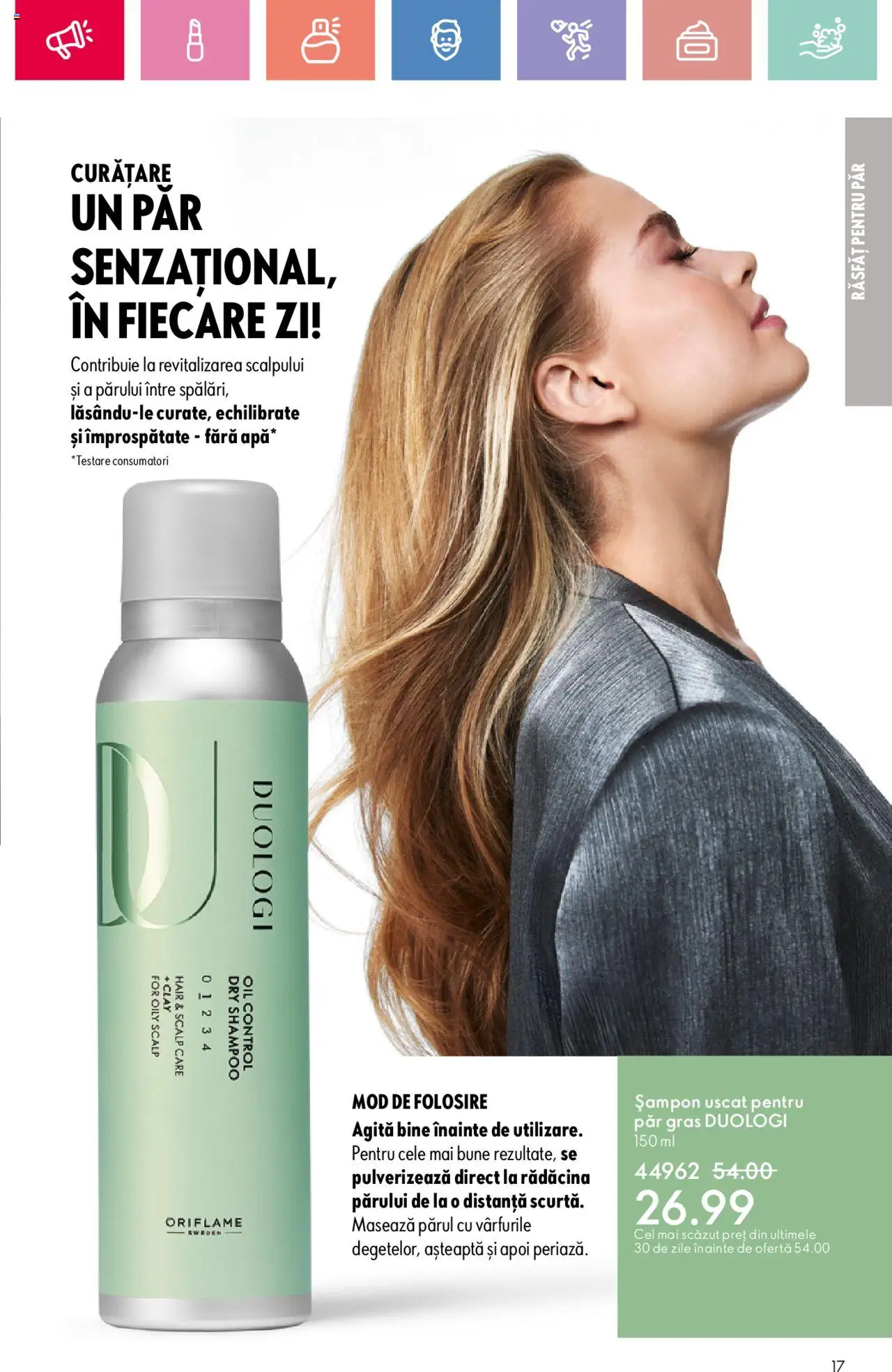 Catalog Oriflame 27 Iulie - 18 August 2025 | Pagina 17 | Produse: Șampon, Șampon uscat