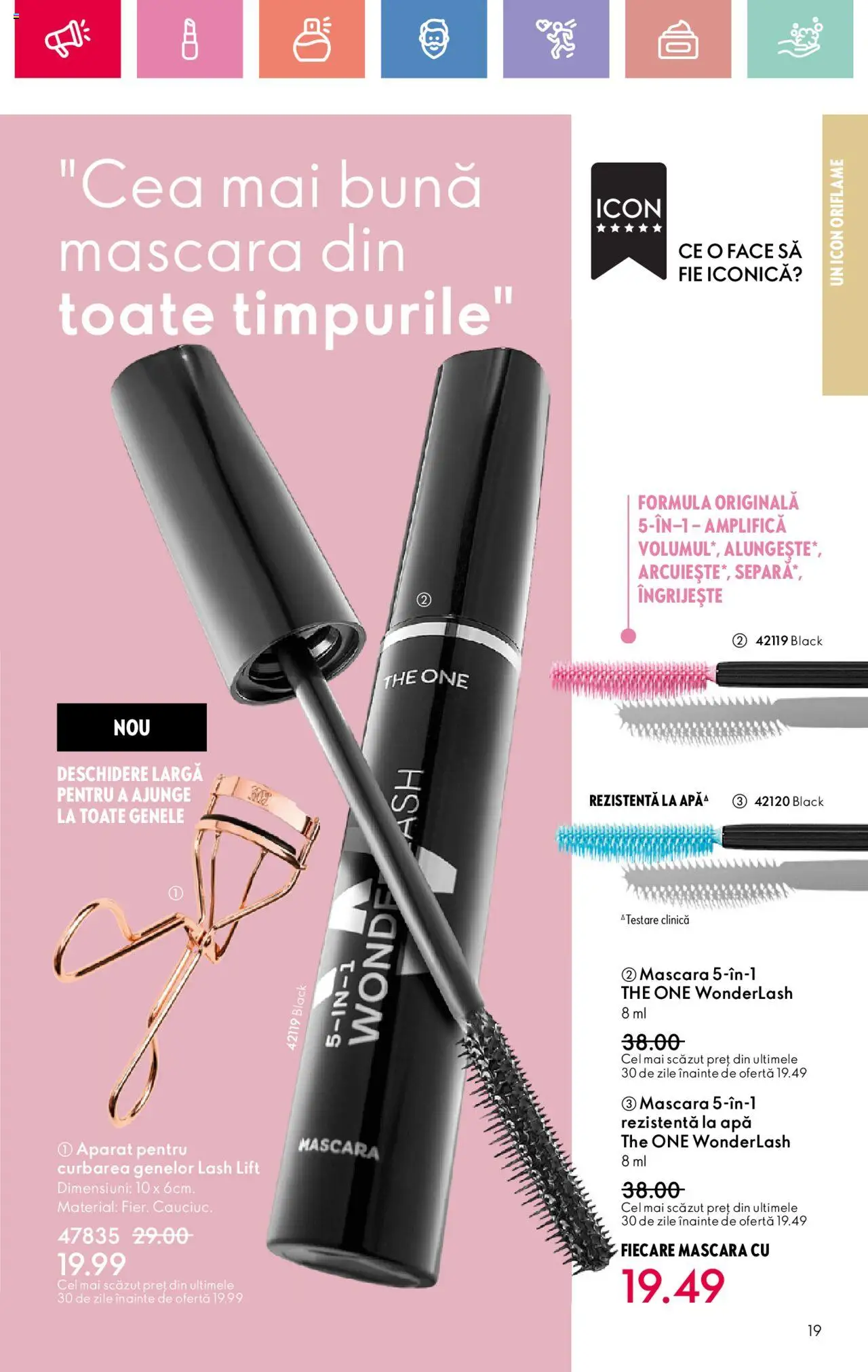 Catalog Oriflame 27 Iulie - 18 August 2025 | Pagina 19 | Produse: Mascara, Apă