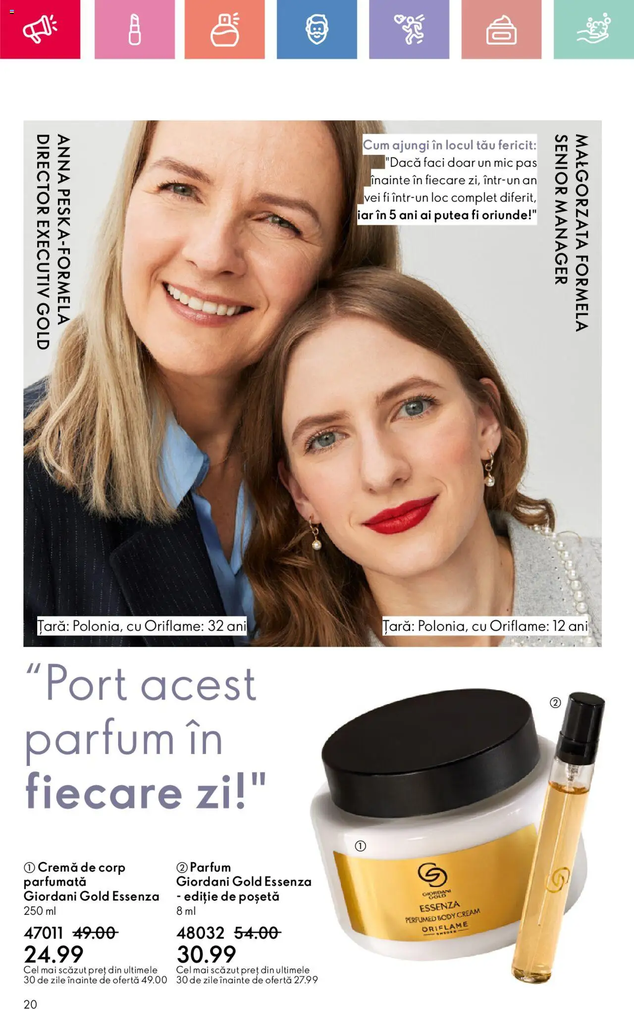 Catalog Oriflame 27 Iulie - 18 August 2025 | Pagina 20 | Produse: Body, Parfum, Cremă, Cremă de corp