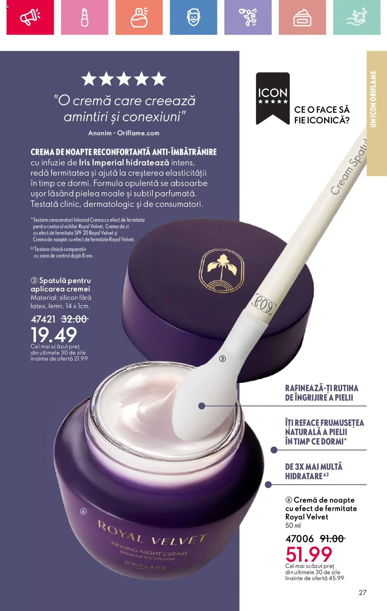 Catalog Oriflame 27 Iulie - 18 August 2025 | Pagina 27 | Produse: Cremă de zi, Cremă de noapte, Cremă