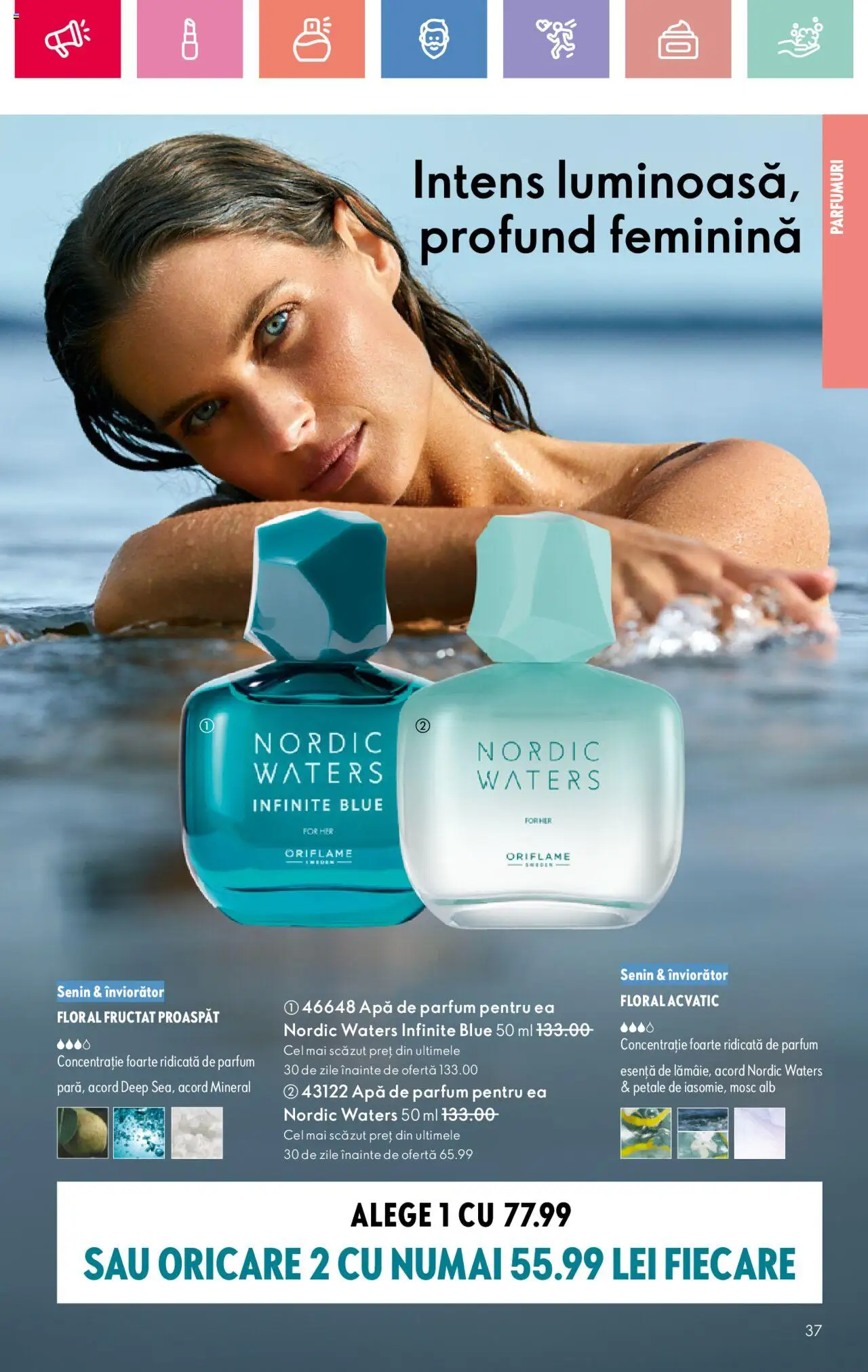Catalog Oriflame 27 Iulie - 18 August 2025 | Pagina 37 | Produse: Apă de parfum, Parfum, Apă
