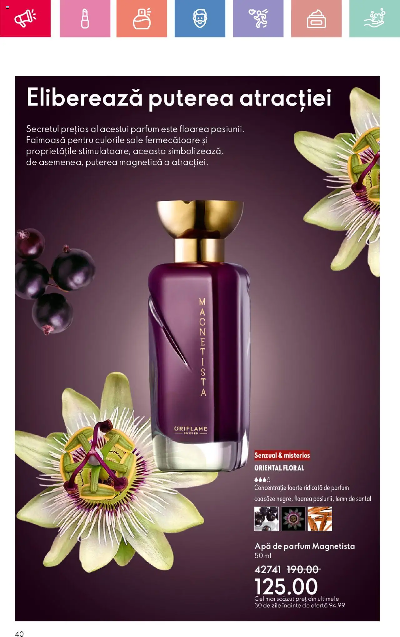 Catalog Oriflame 27 Iulie - 18 August 2025 | Pagina 40 | Produse: Apă de parfum, Parfum, Apă
