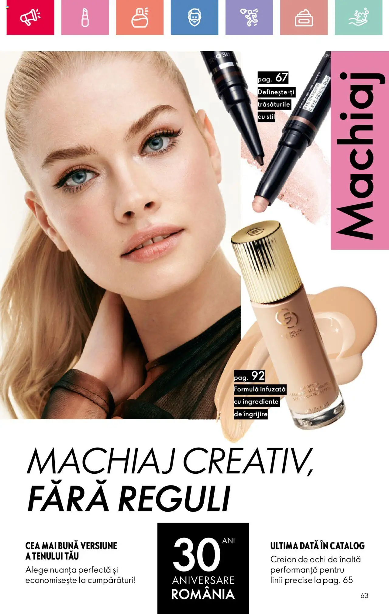 Catalog Oriflame 27 Iulie - 18 August 2025 | Pagina 63 | Produse: Serum, Machiaj, Creion de ochi