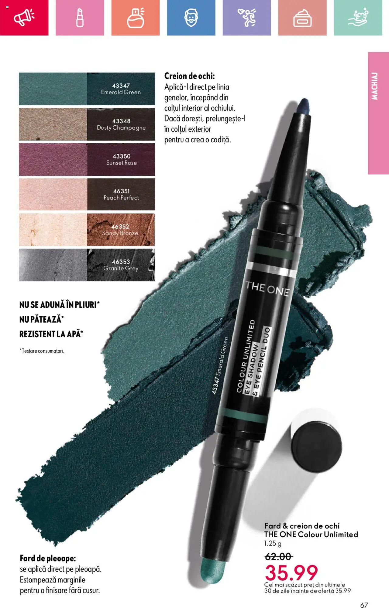 Catalog Oriflame 27 Iulie - 18 August 2025 | Pagina 67 | Produse: Machiaj, Fard de pleoape, Creion de ochi