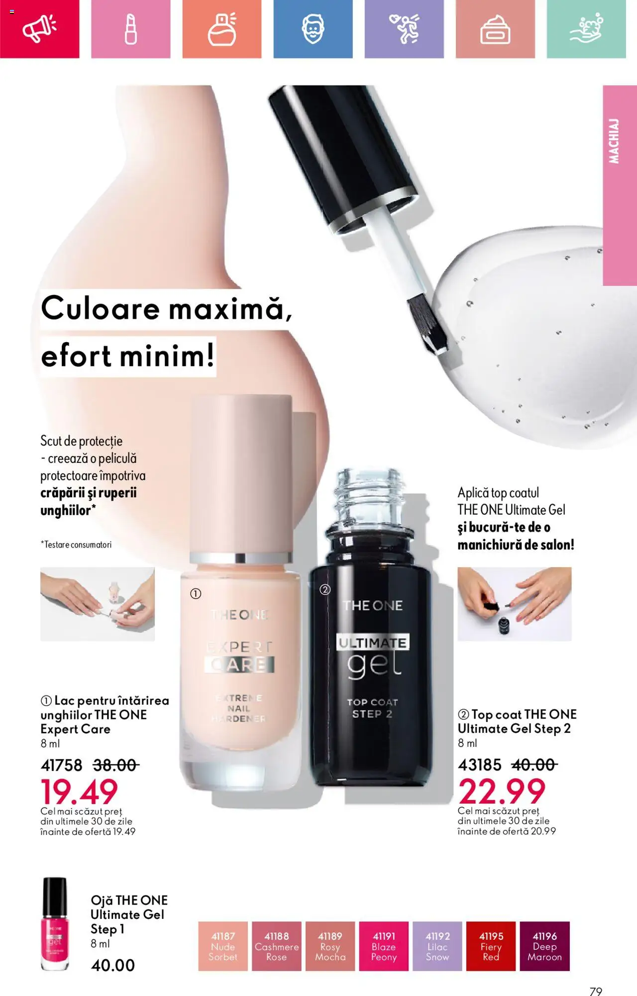 Catalog Oriflame 27 Iulie - 18 August 2025 | Pagina 79 | Produse: Top coat, Top, Machiaj, Ojă