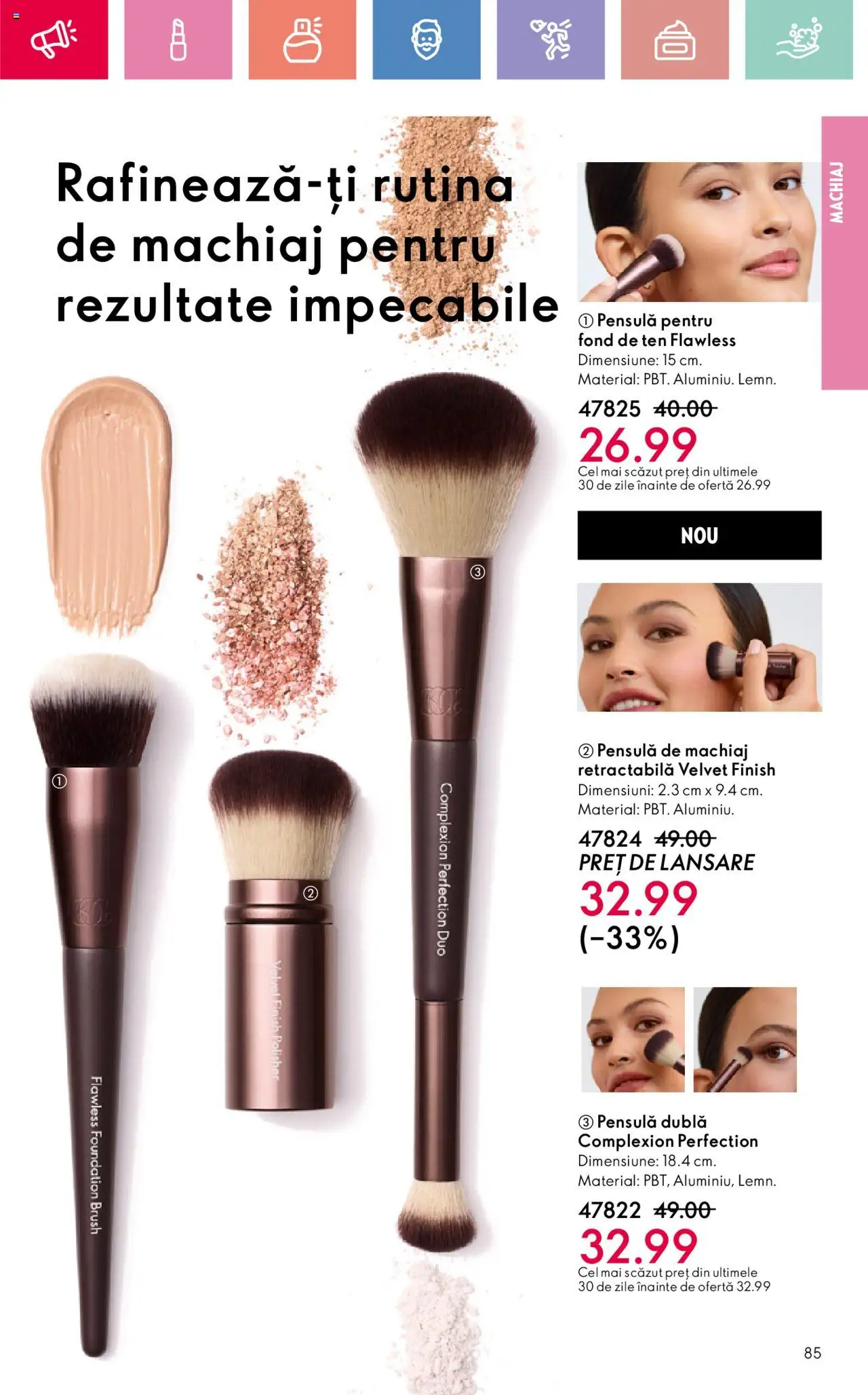 Catalog Oriflame 27 Iulie - 18 August 2025 | Pagina 85 | Produse: Fond de ten, Machiaj