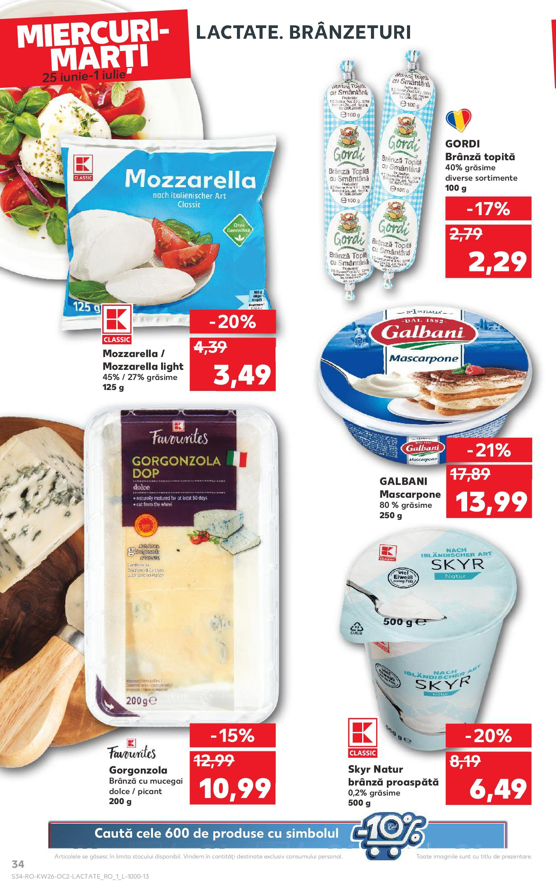 Catalog Kaufland 25 - 30 Iunie 2025 | Pagina 34 | Produse: Mozzarella, Brânză, Brânză cu mucegai, Gorgonzola
