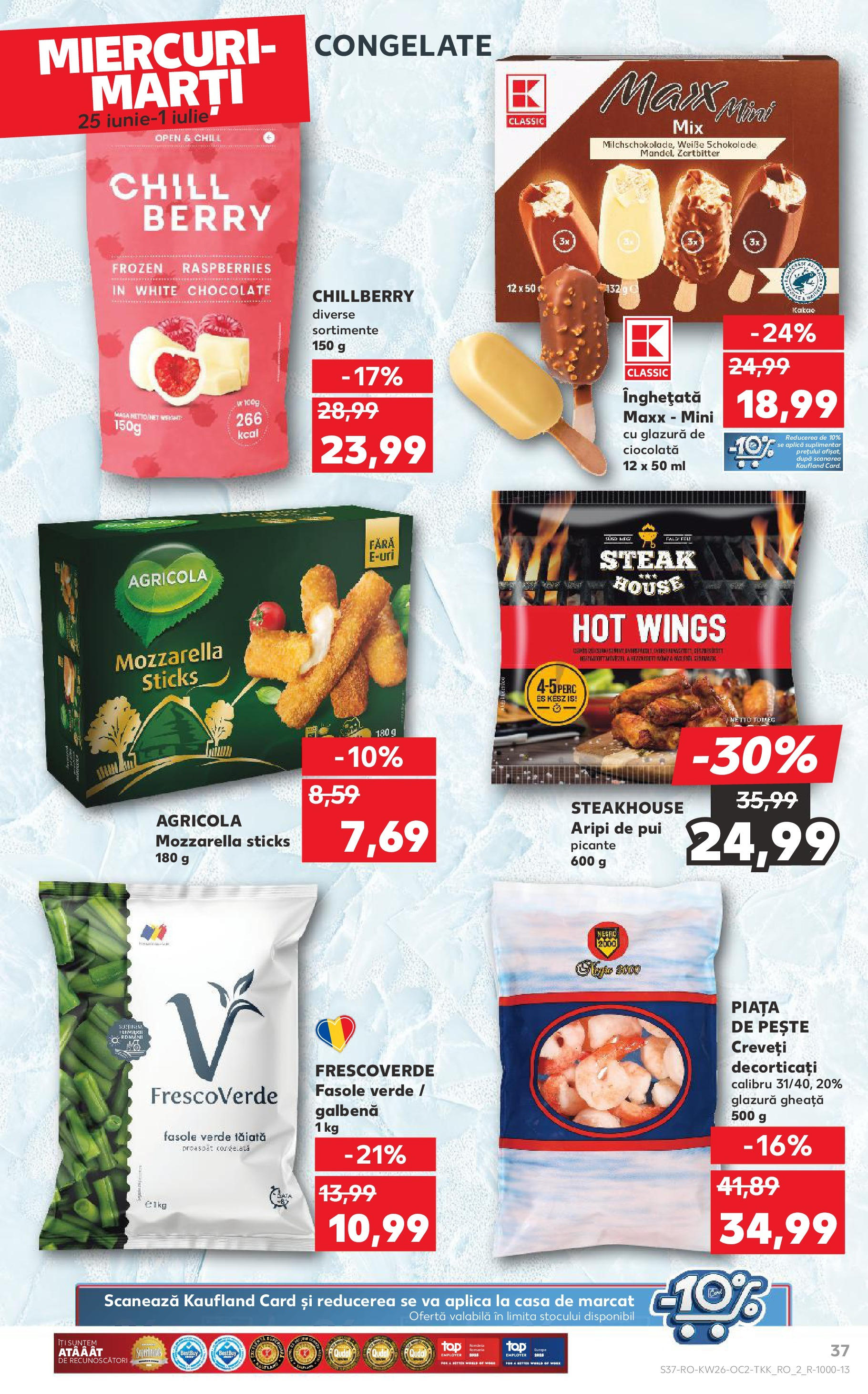 Catalog Kaufland 25 - 30 Iunie 2025 | Pagina 37 | Produse: Mozzarella, Ciocolată, Pește, Înghețată