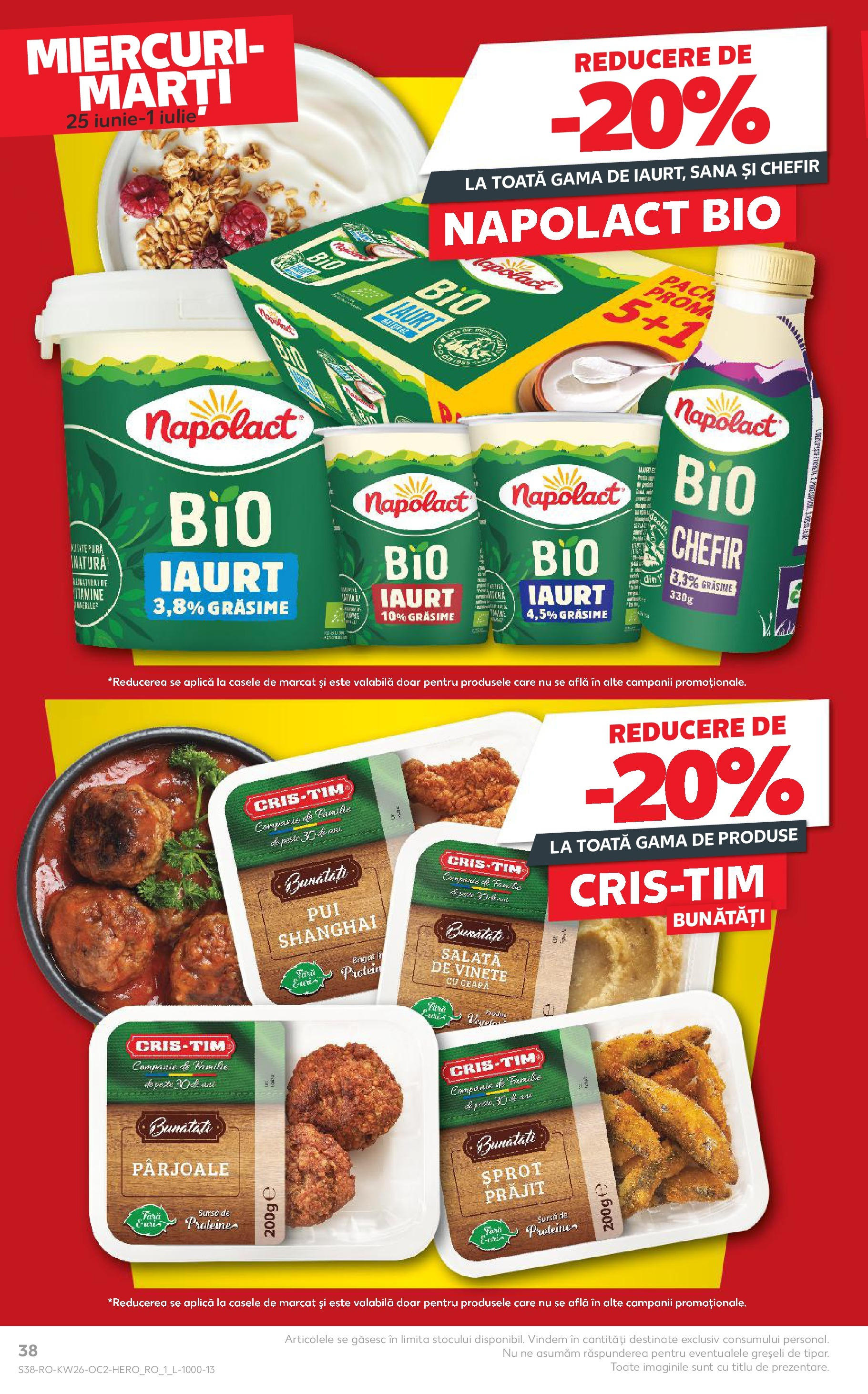 Catalog Kaufland 25 - 30 Iunie 2025 | Pagina 38 | Produse: Şerit ödül, Masaüstü kılıfı, Iaurt, Salată