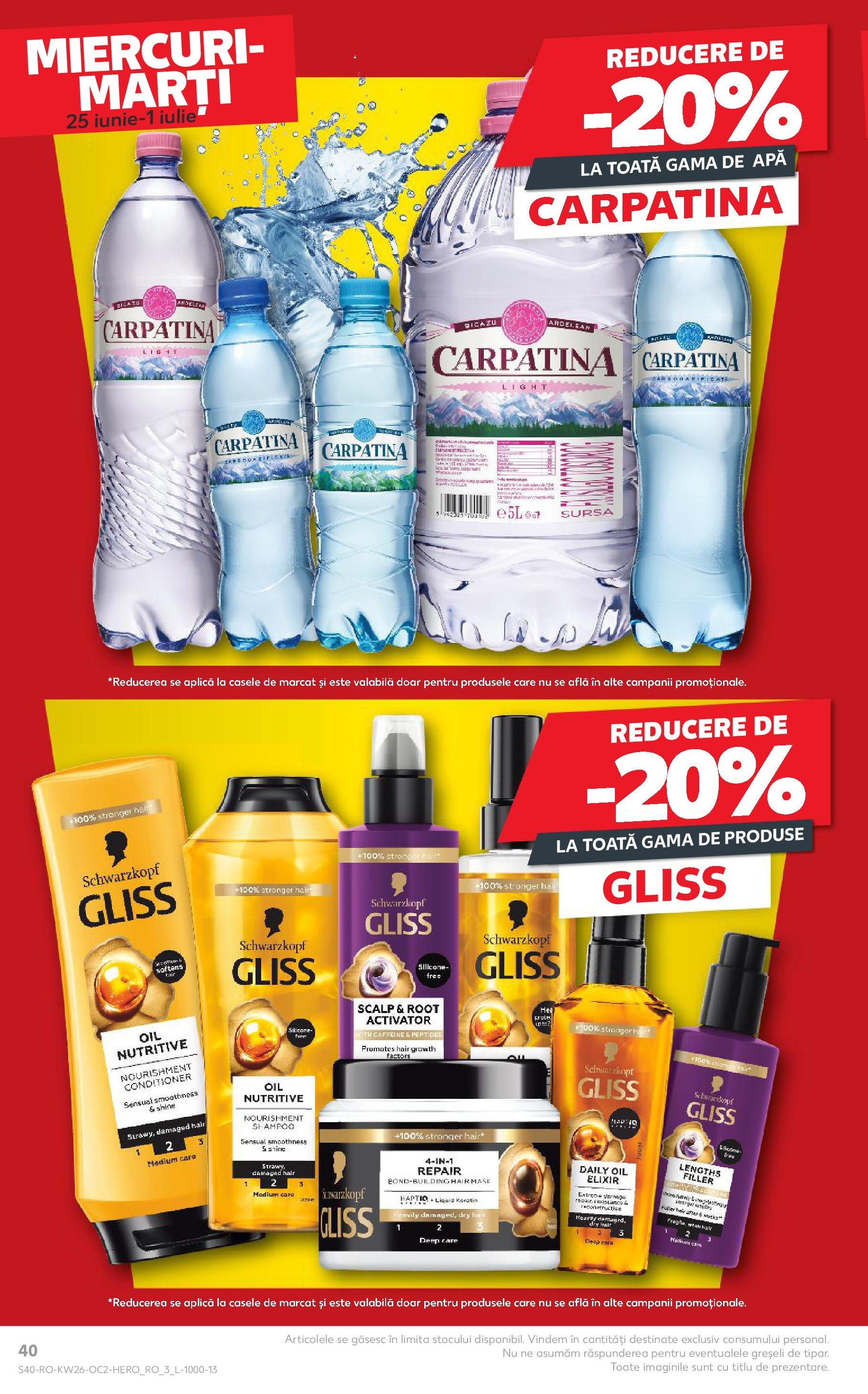 Catalog Kaufland 25 - 30 Iunie 2025 | Pagina 40 | Produse: Elixir, Apă