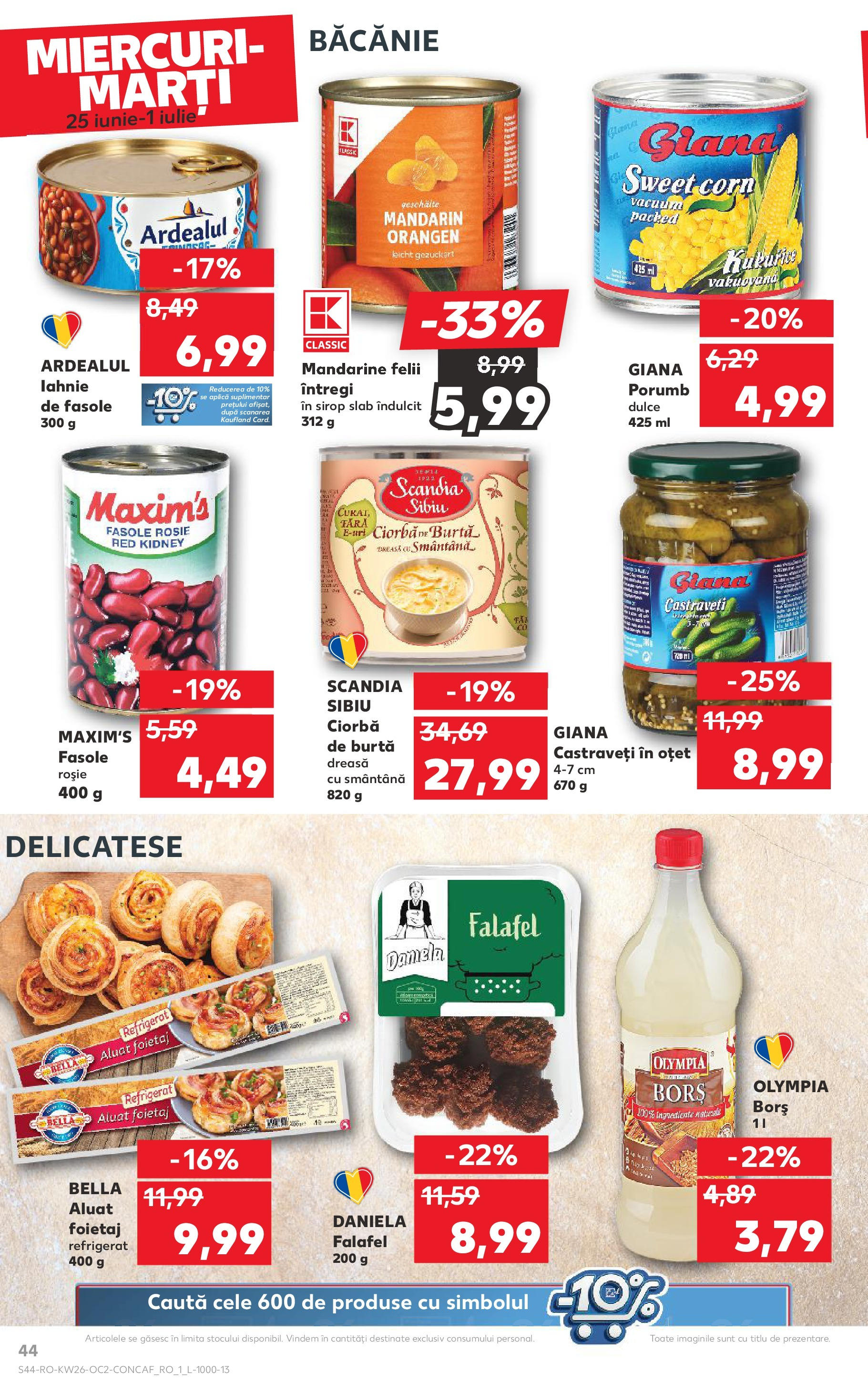 Catalog Kaufland 25 - 30 Iunie 2025 | Pagina 44 | Produse: Borș, Oțet, Mandarine, Smântână