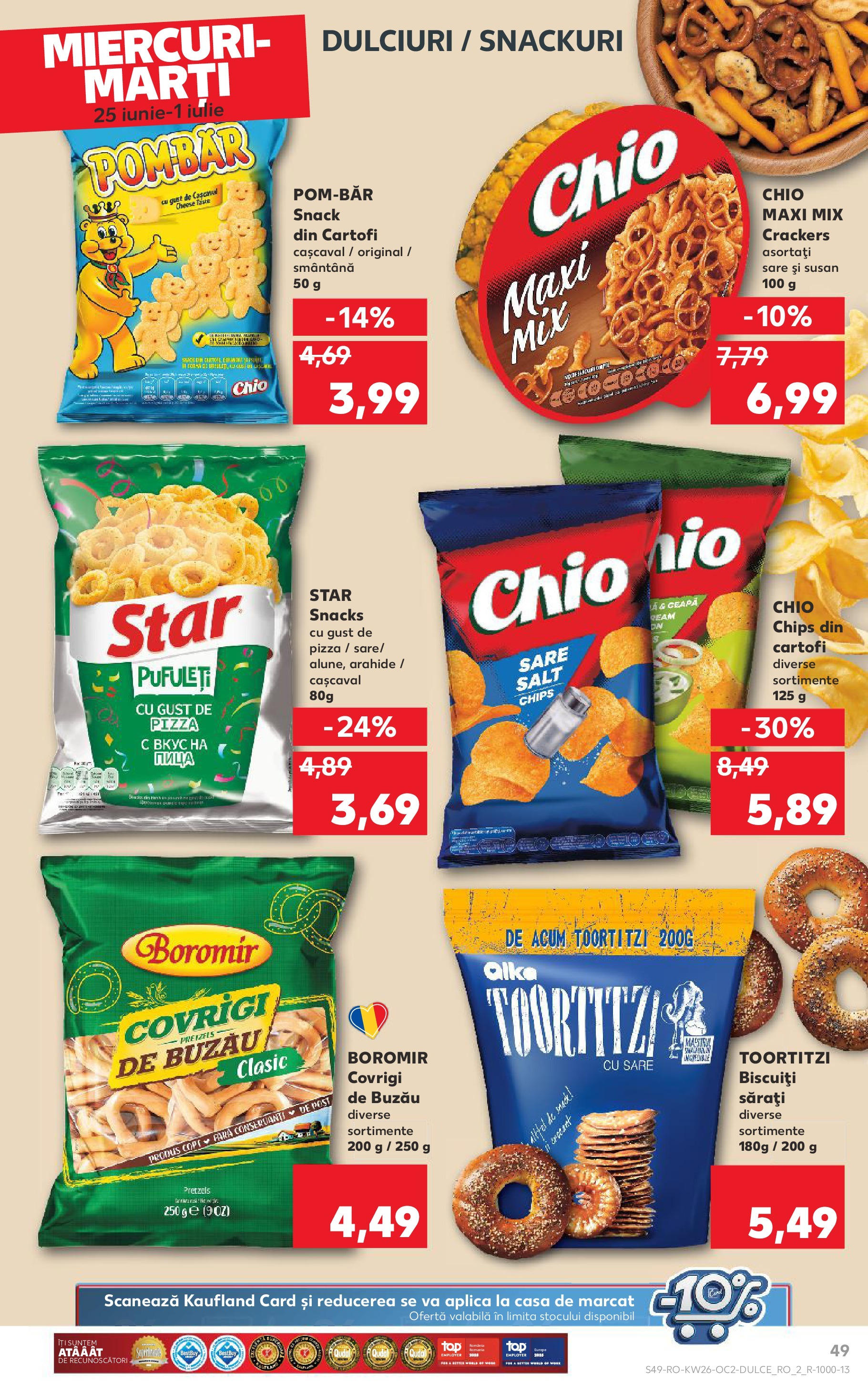 Catalog Kaufland 25 - 30 Iunie 2025 | Pagina 49 | Produse: Cașcaval, Arahide, Pizza, Pufuleți