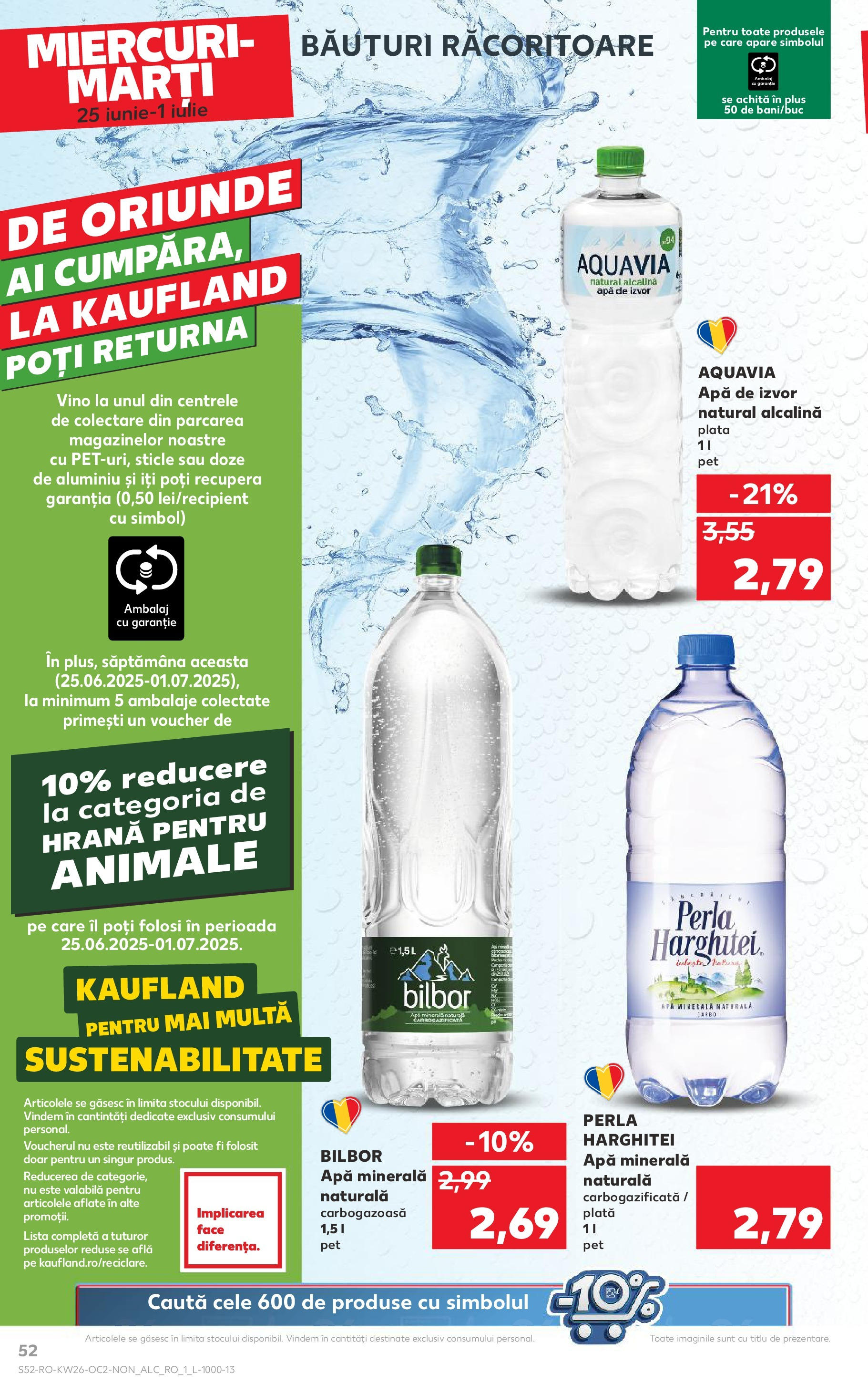 Catalog Kaufland 25 - 30 Iunie 2025 | Pagina 52 | Produse: Yazı tahtası kalemi, Apă