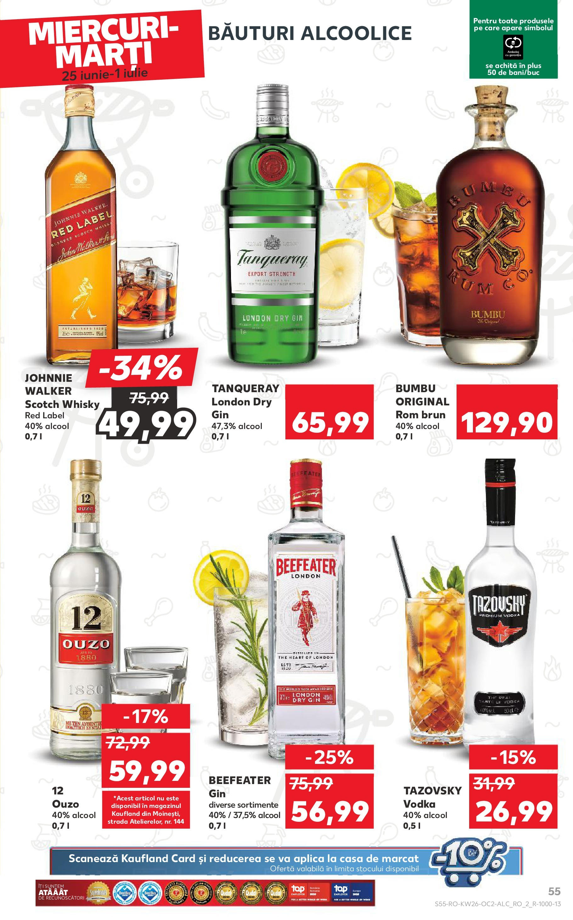 Catalog Kaufland 25 - 30 Iunie 2025 | Pagina 55 | Produse: Rom, Gin, Vodka