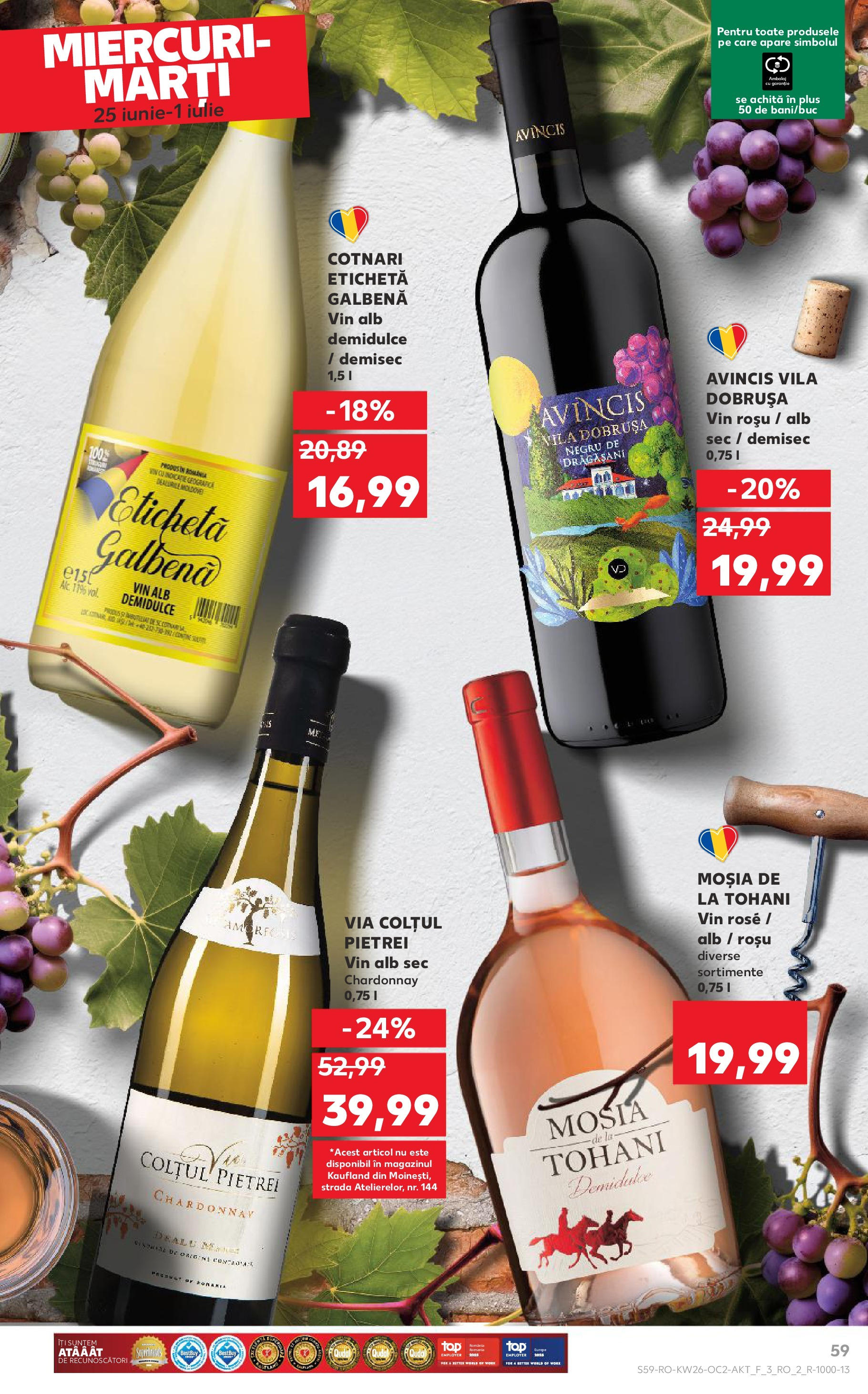 Catalog Kaufland 25 - 30 Iunie 2025 | Pagina 59 | Produse: Vin