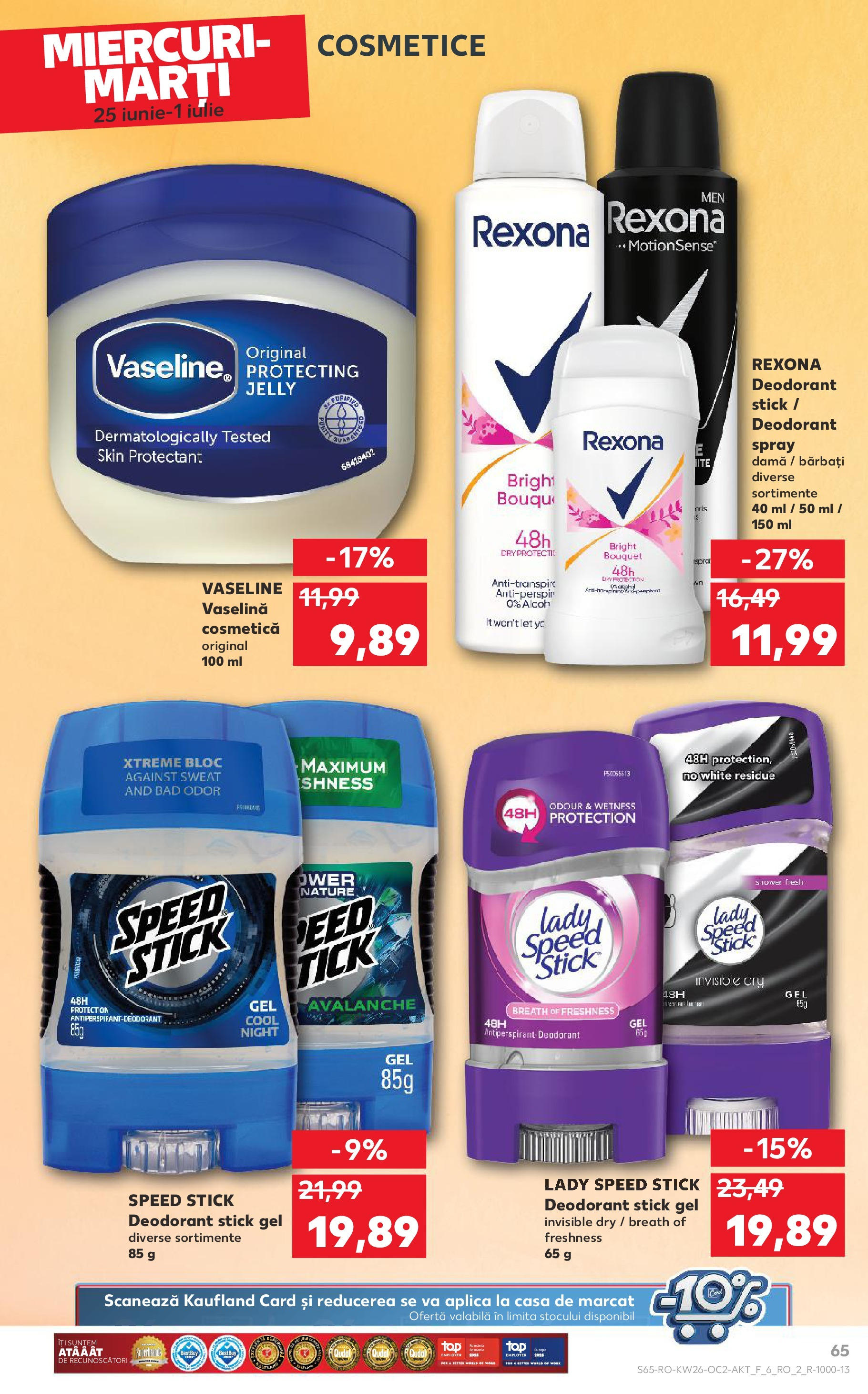 Catalog Kaufland 25 - 30 Iunie 2025 | Pagina 65 | Produse: Deodorant