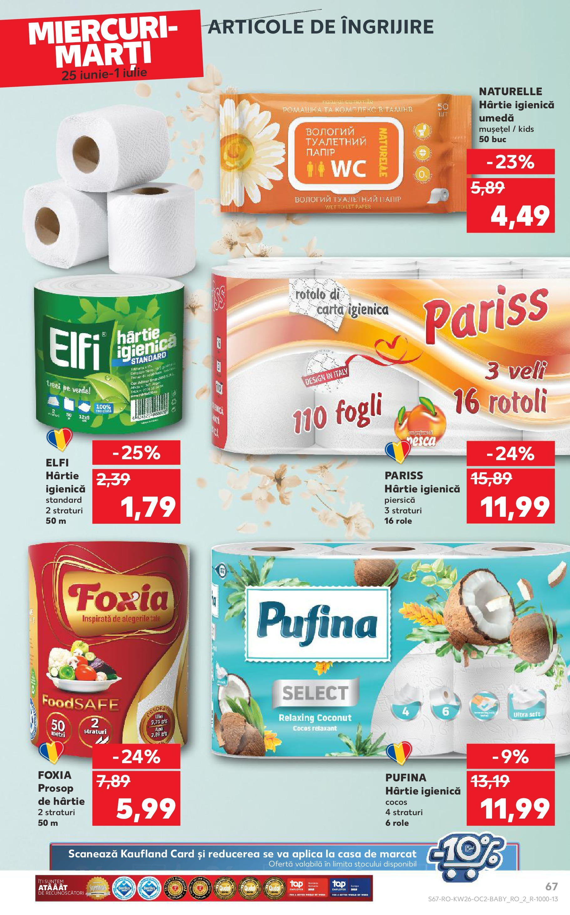 Catalog Kaufland 25 - 30 Iunie 2025 | Pagina 67 | Produse: Piersică, Role