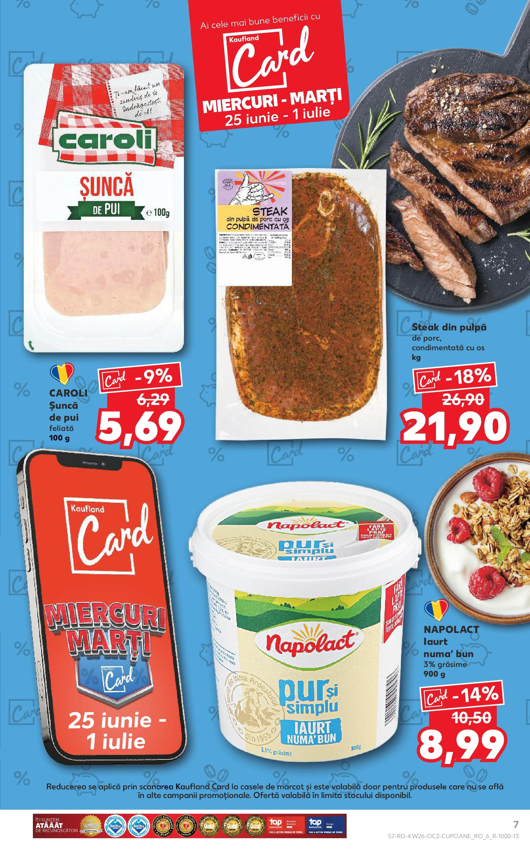Catalog Kaufland 25 - 30 Iunie 2025 | Pagina 7 | Produse: Filtre kahve makinesi, Hacıyatmaz Kedi Oyuncağı, Iaurt, Șuncă