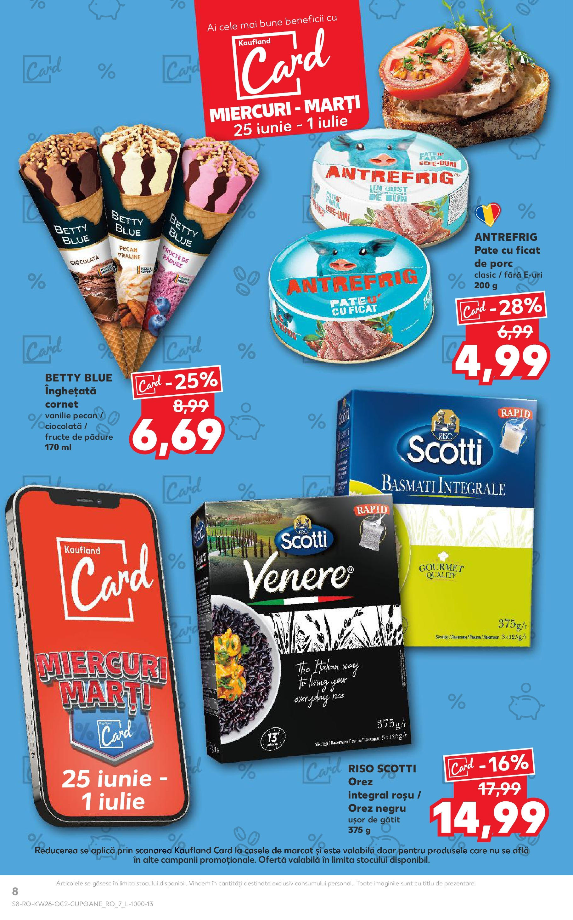 Catalog Kaufland 25 - 30 Iunie 2025 | Pagina 8 | Produse: Pate, Ciocolată, Orez, Înghețată