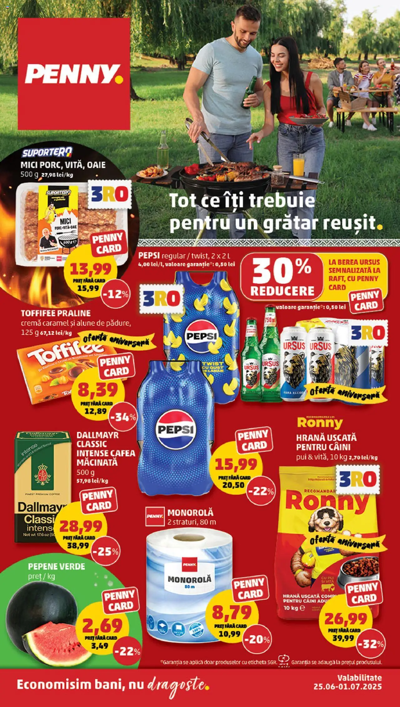 Catalog PENNY Market 25 - 30 Iunie 2025 | Pagina 1 | Produse: Pepene Verde, Grătar, Hacıyatmaz Kedi Oyuncağı, Mici