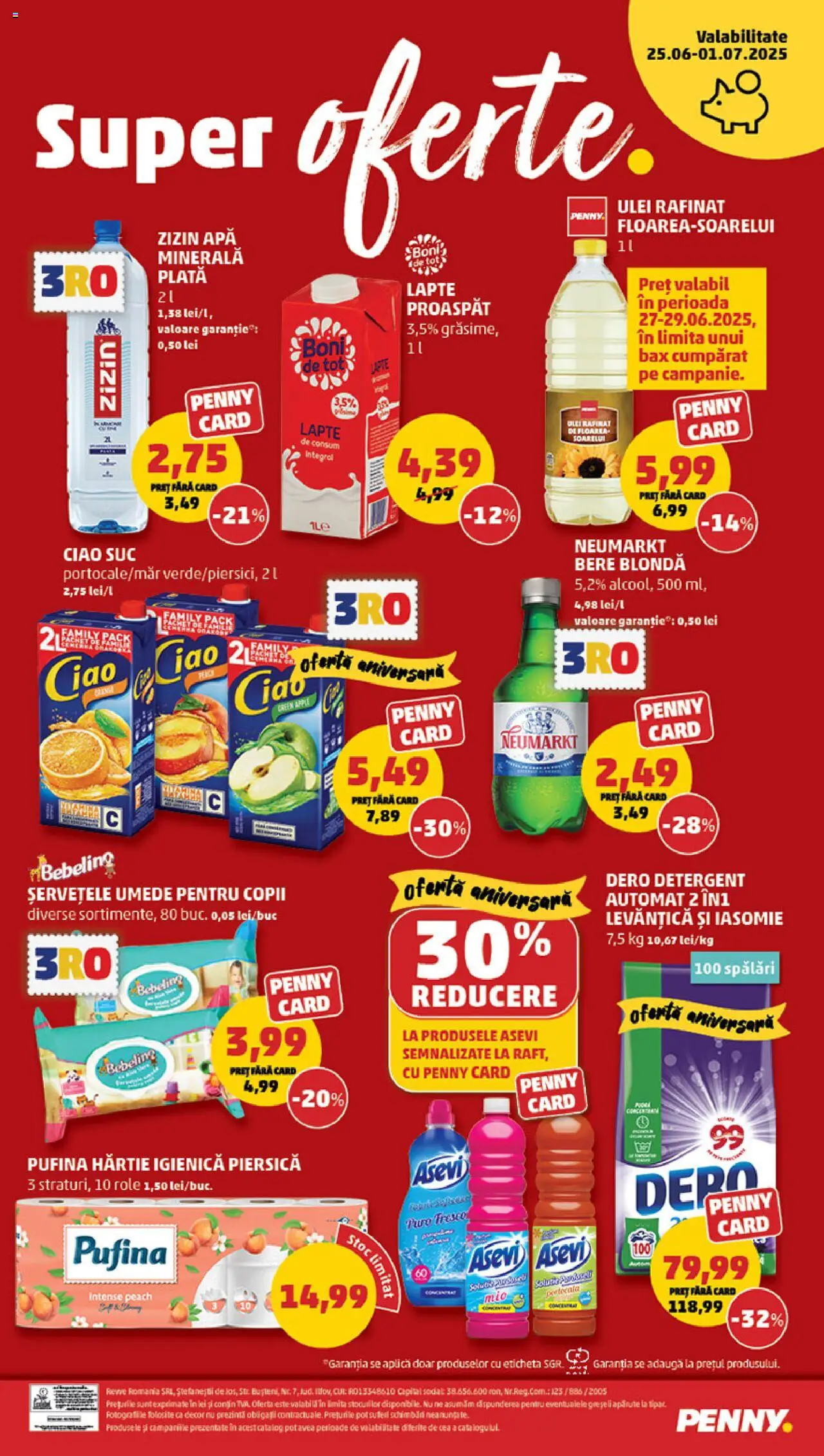 Catalog PENNY Market 25 - 30 Iunie 2025 | Pagina 20 | Produse: Lapte, Bere, Detergent, Șervețele umede