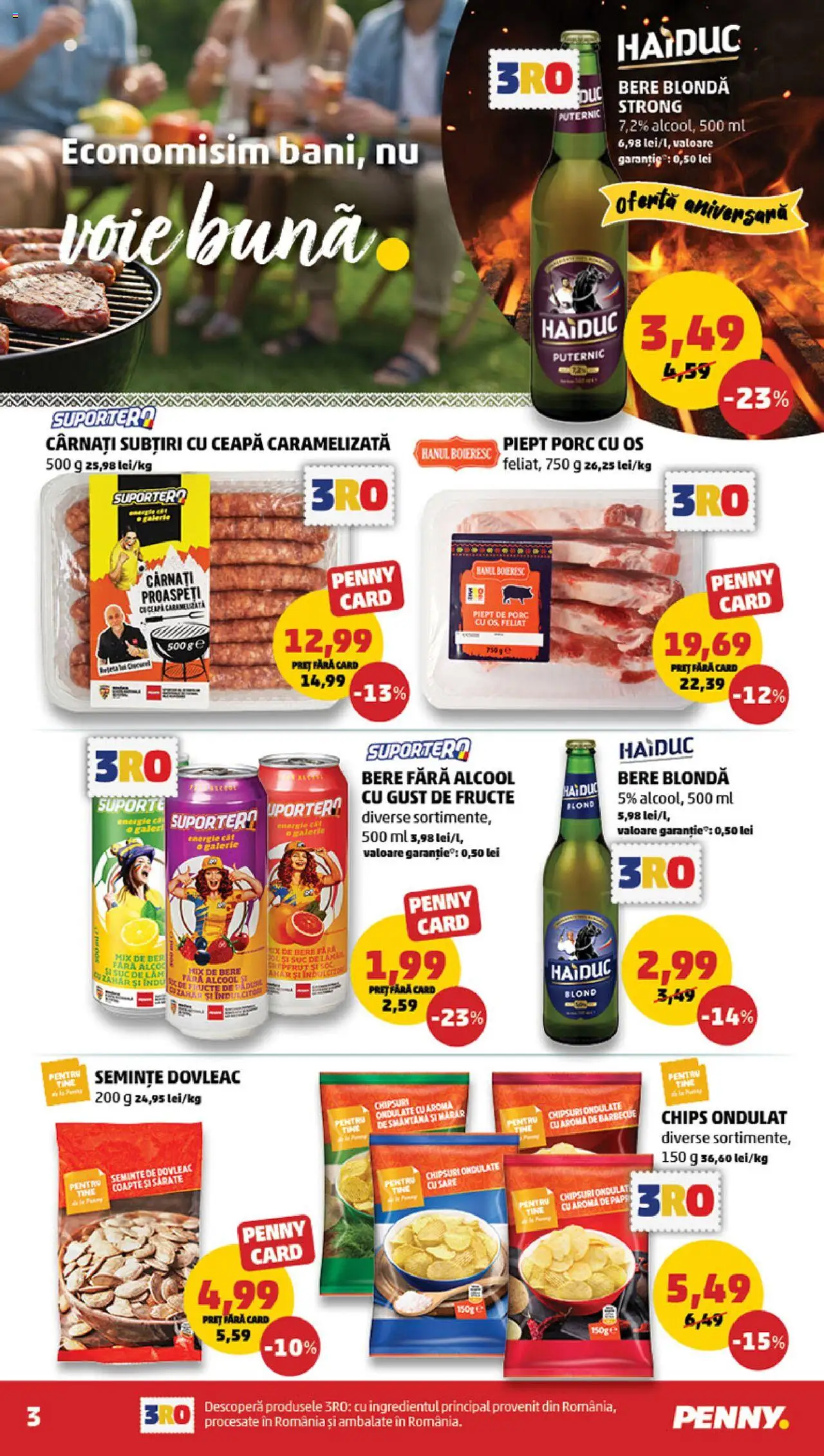 Catalog PENNY Market 25 - 30 Iunie 2025 | Pagina 3 | Produse: Chipsuri, Ceapă, Sare, Cârnați