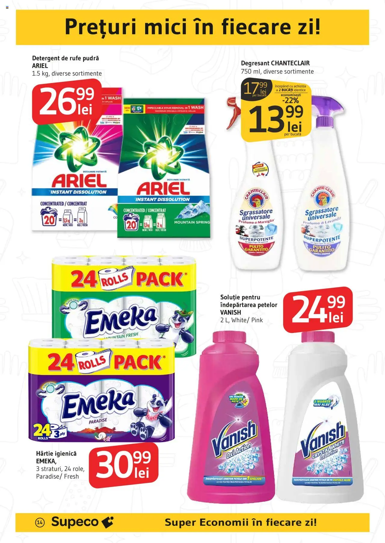 Catalog Supeco 26 Iunie - 8 Iulie 2025 | Pagina 14 | Produse: Mici, Pudră, Detergent, Îndepărtarea petelor