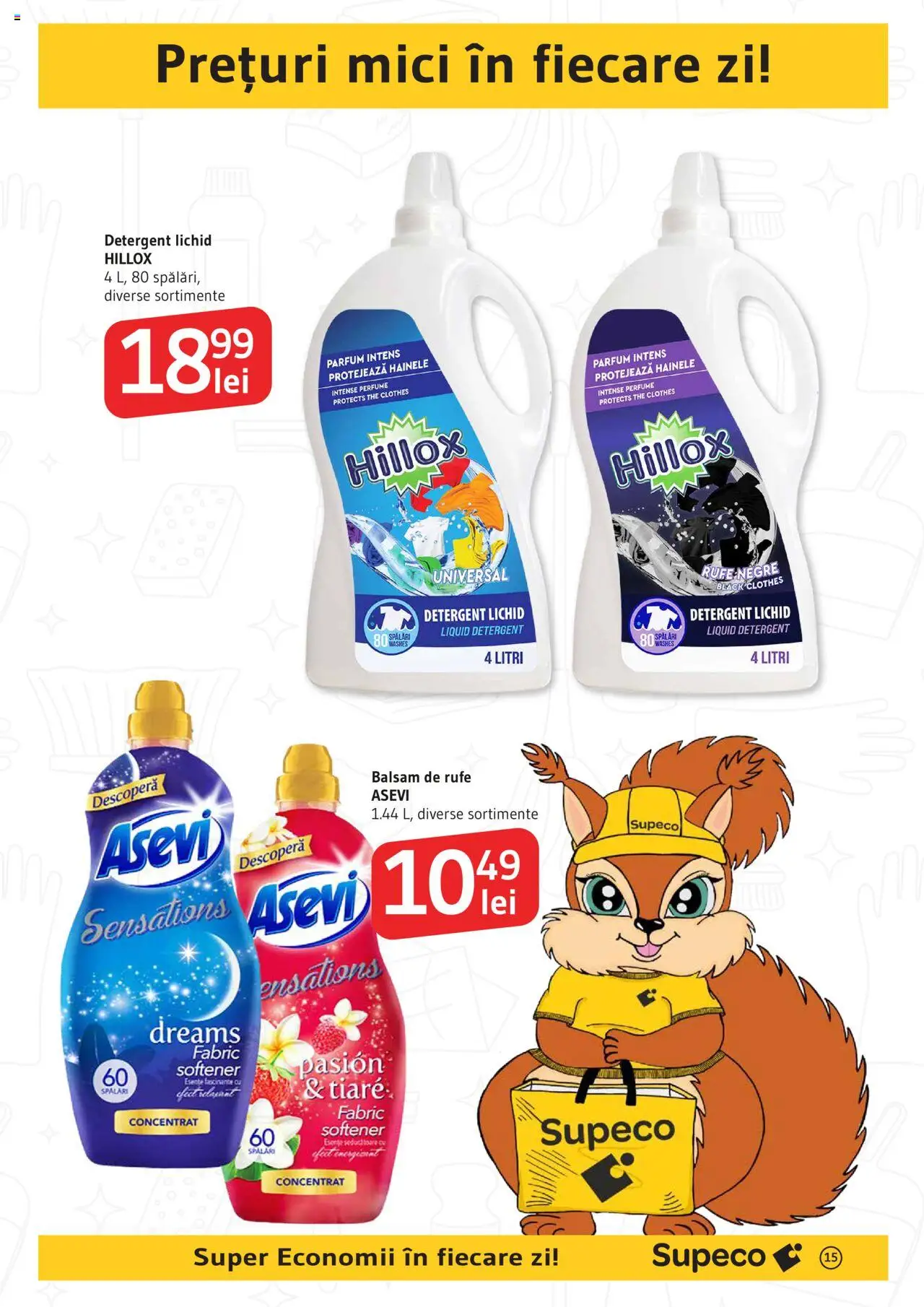 Catalog Supeco 26 Iunie - 8 Iulie 2025 | Pagina 15 | Produse: Mici, Balsam, Detergent, Balsam de rufe