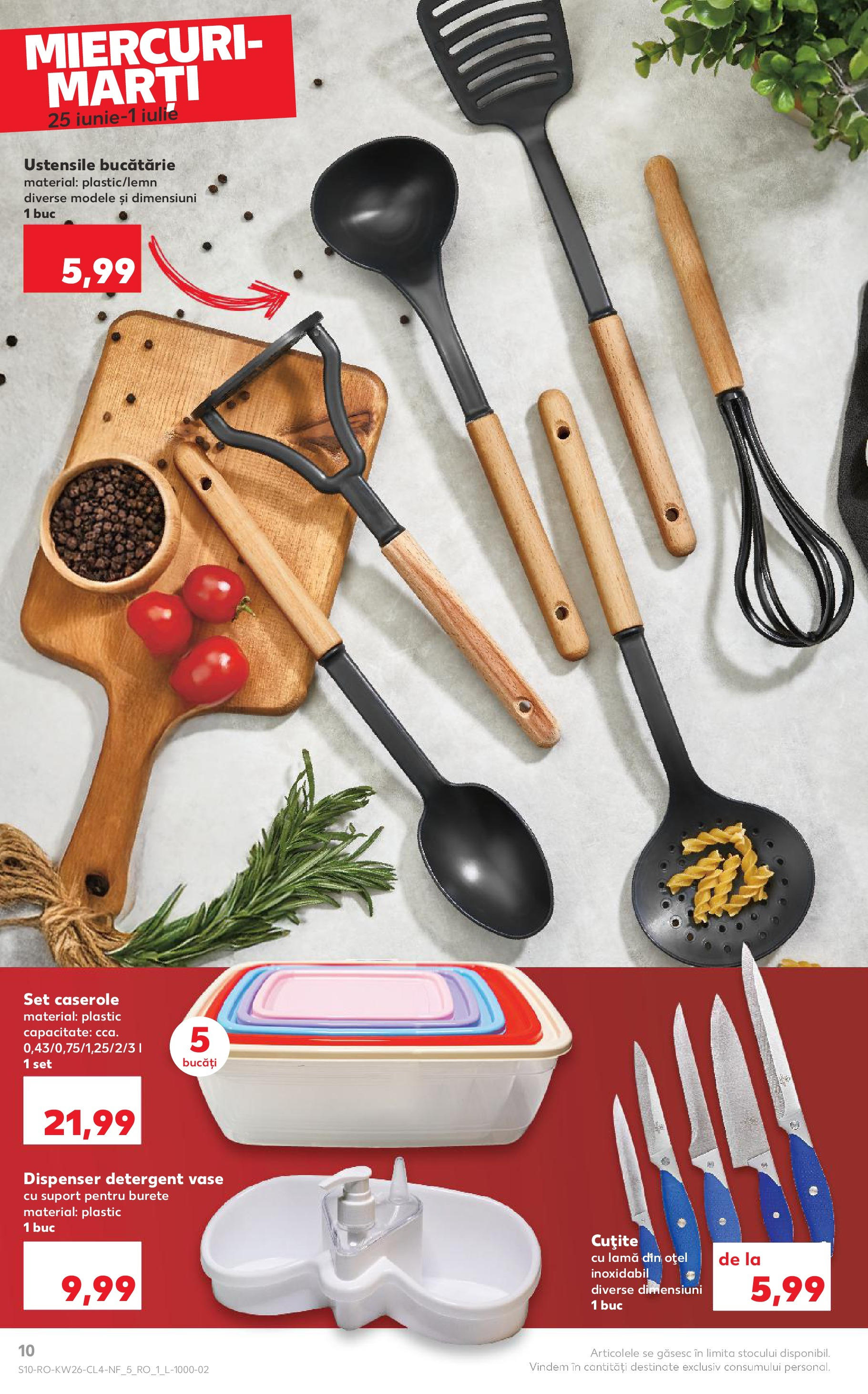 Catalog Kaufland 25 - 30 Iunie 2025 | Pagina 10 | Produse: Caserole, Bucătărie, Burete, Detergent
