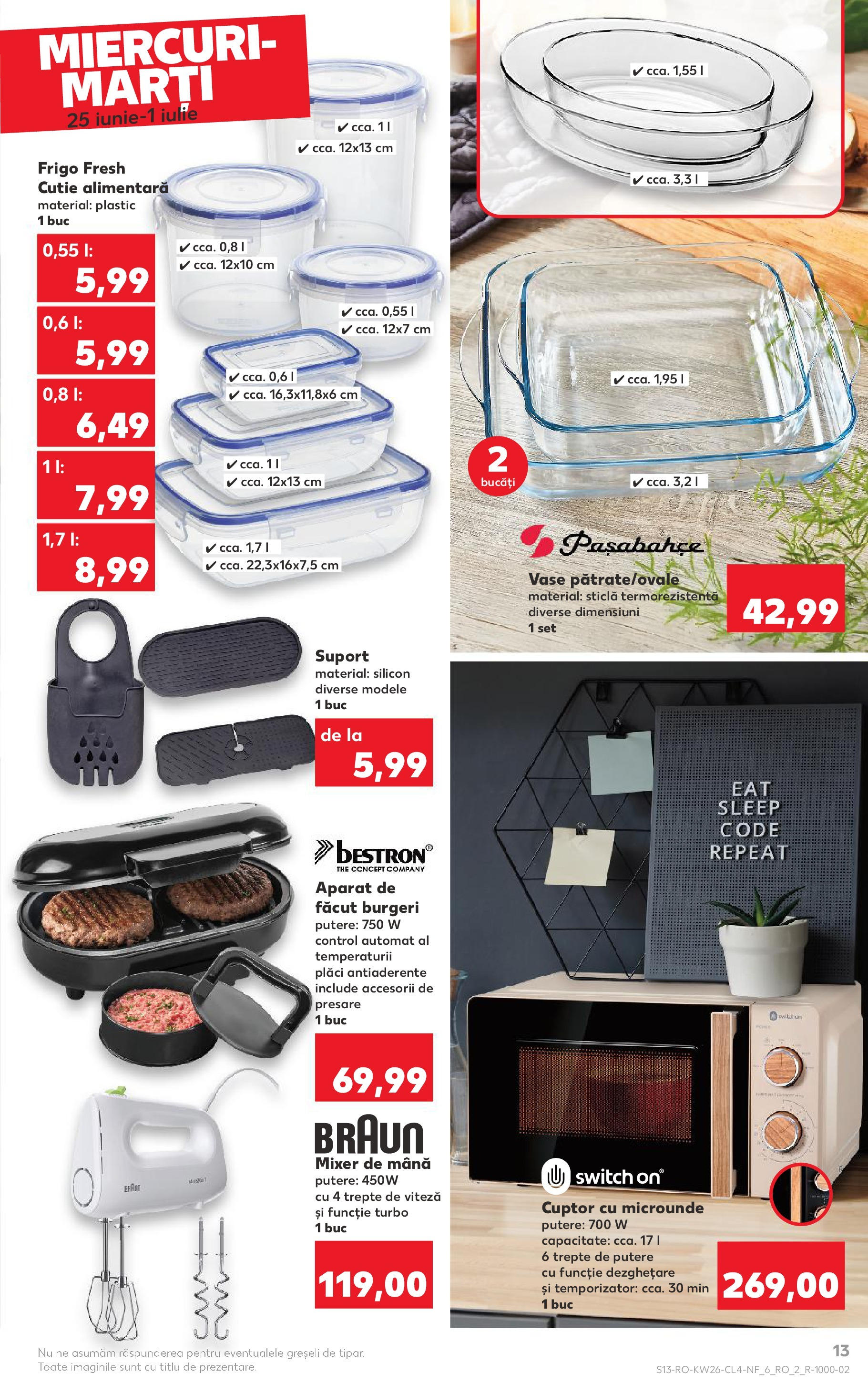 Catalog Kaufland 25 - 30 Iunie 2025 | Pagina 13 | Produse: Cuptor, Cuptor Cu Microunde, Mixer, Cutie