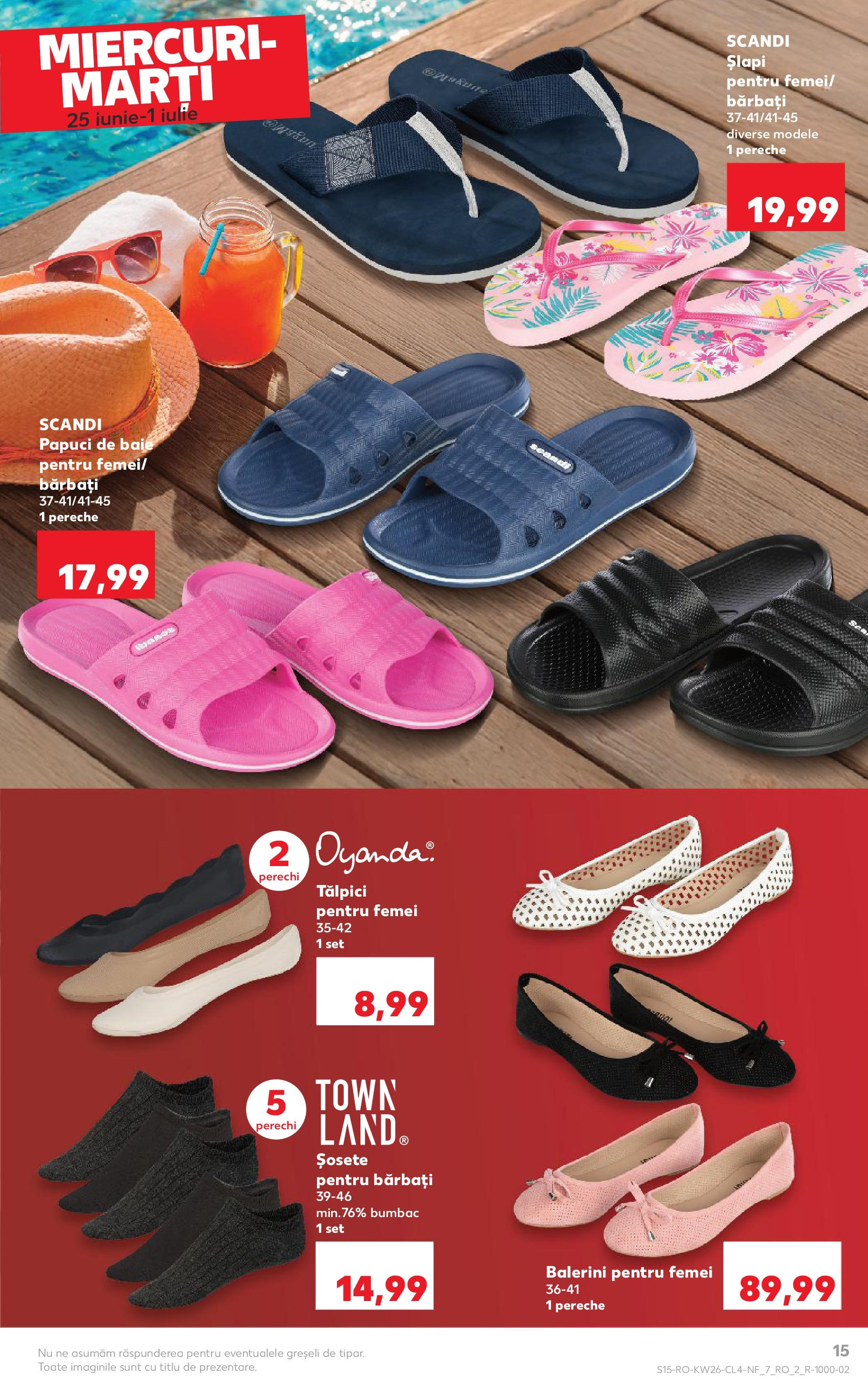 Catalog Kaufland 25 - 30 Iunie 2025 | Pagina 15 | Produse: Tălpici, Șosete, Balerini, Papuci
