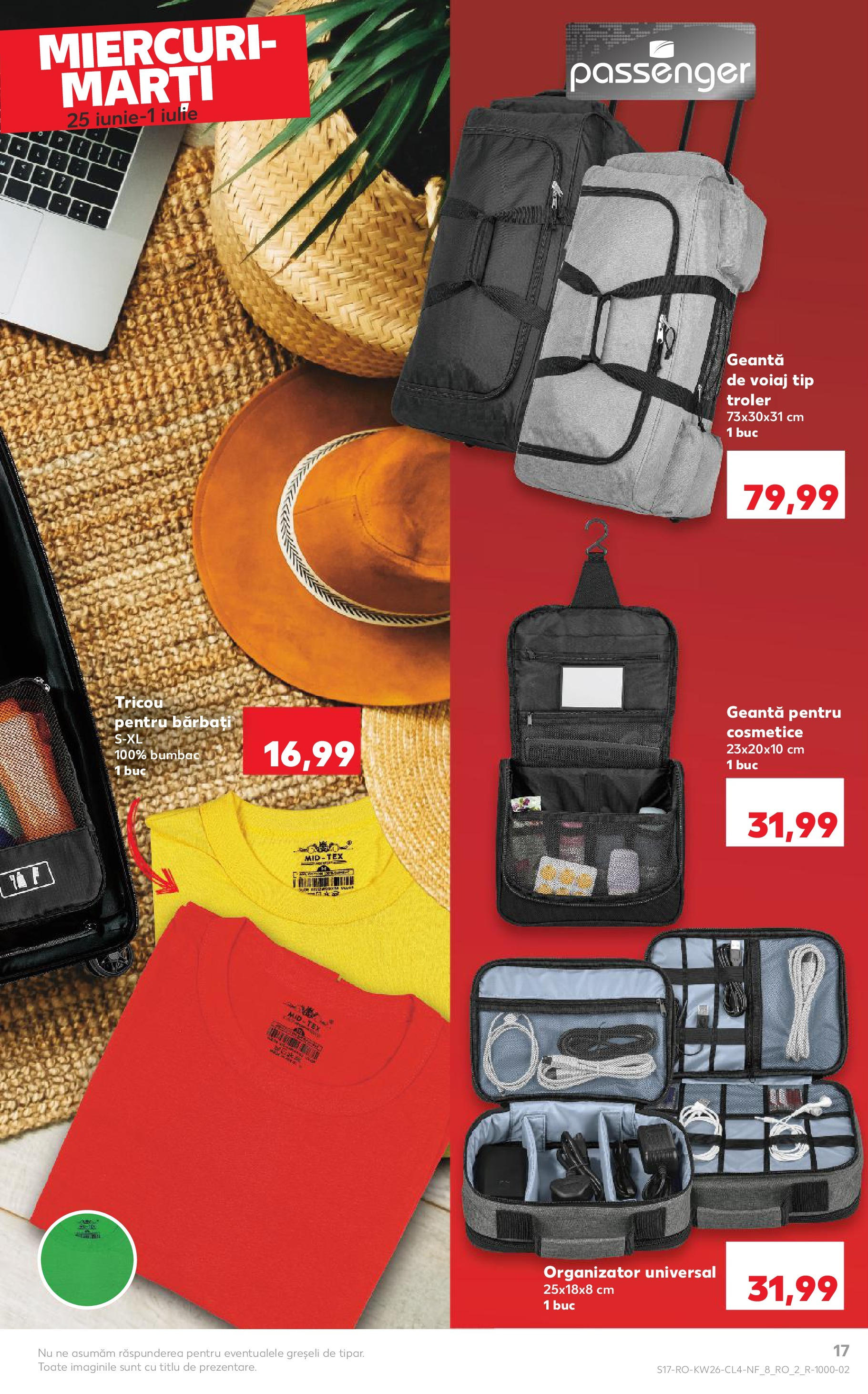 Catalog Kaufland 25 - 30 Iunie 2025 | Pagina 17 | Produse: Geantă de voiaj, Geantă, Kestane, Tricou
