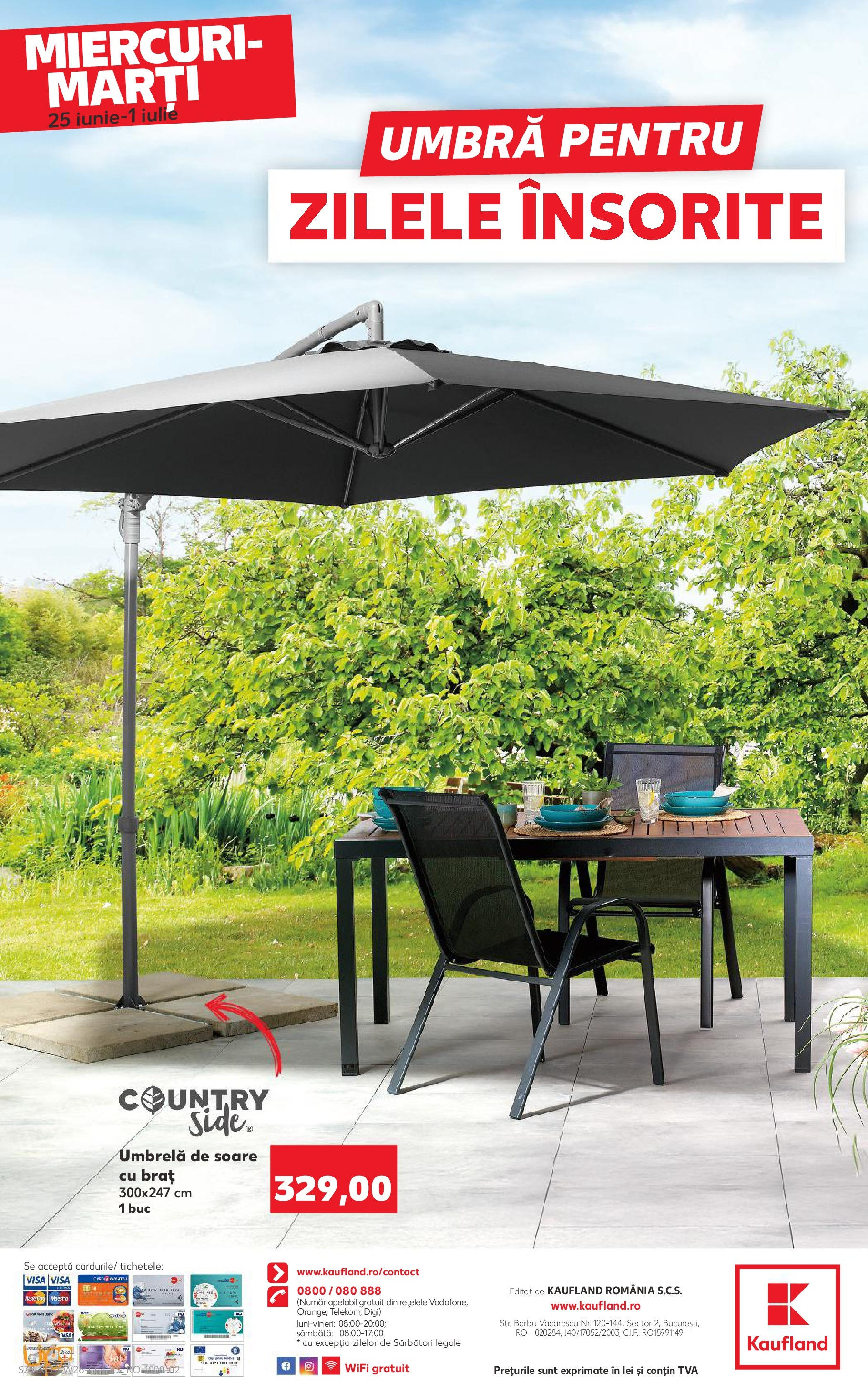 Catalog Kaufland 25 - 30 Iunie 2025 | Pagina 32 | Produse: Umbrelă