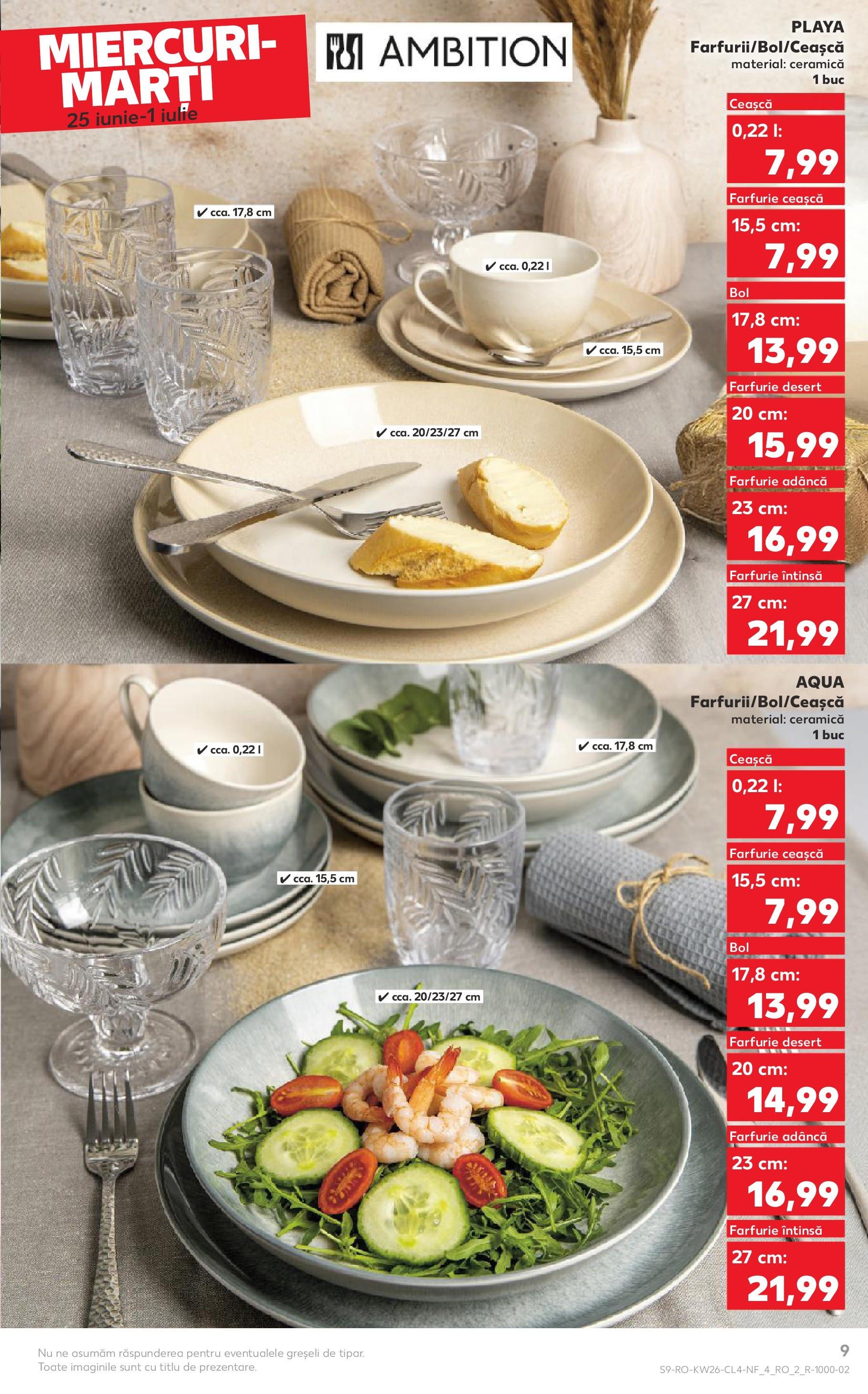 Catalog Kaufland 25 - 30 Iunie 2025 | Pagina 9 | Produse: Farfurie